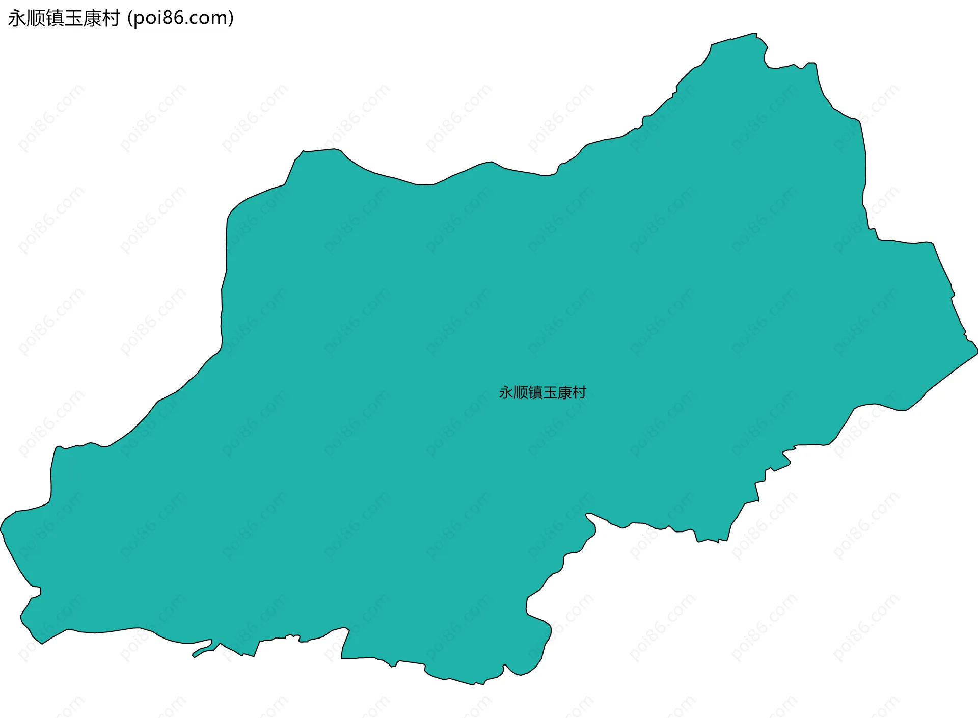 永顺镇玉康村边界地图