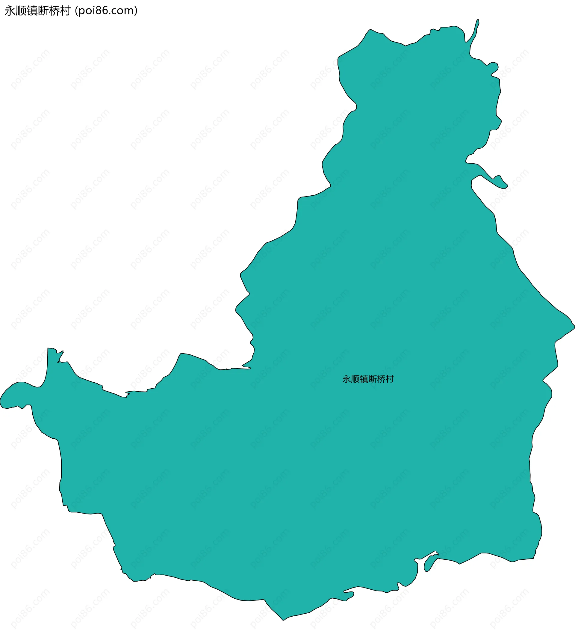 永顺镇断桥村边界地图