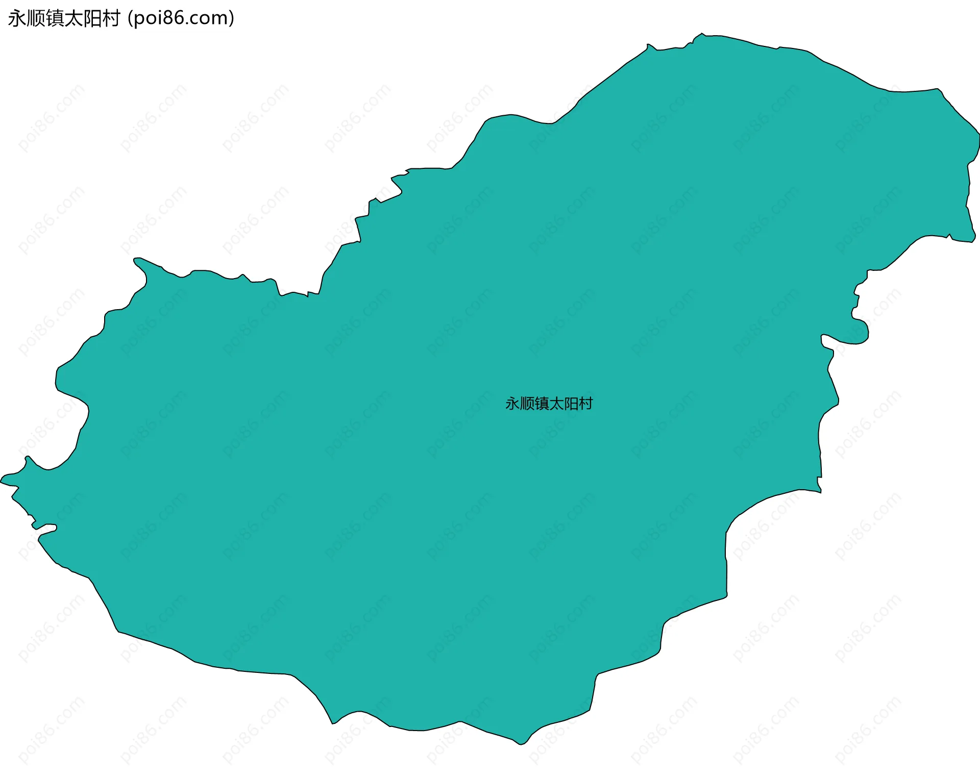永顺镇太阳村边界地图