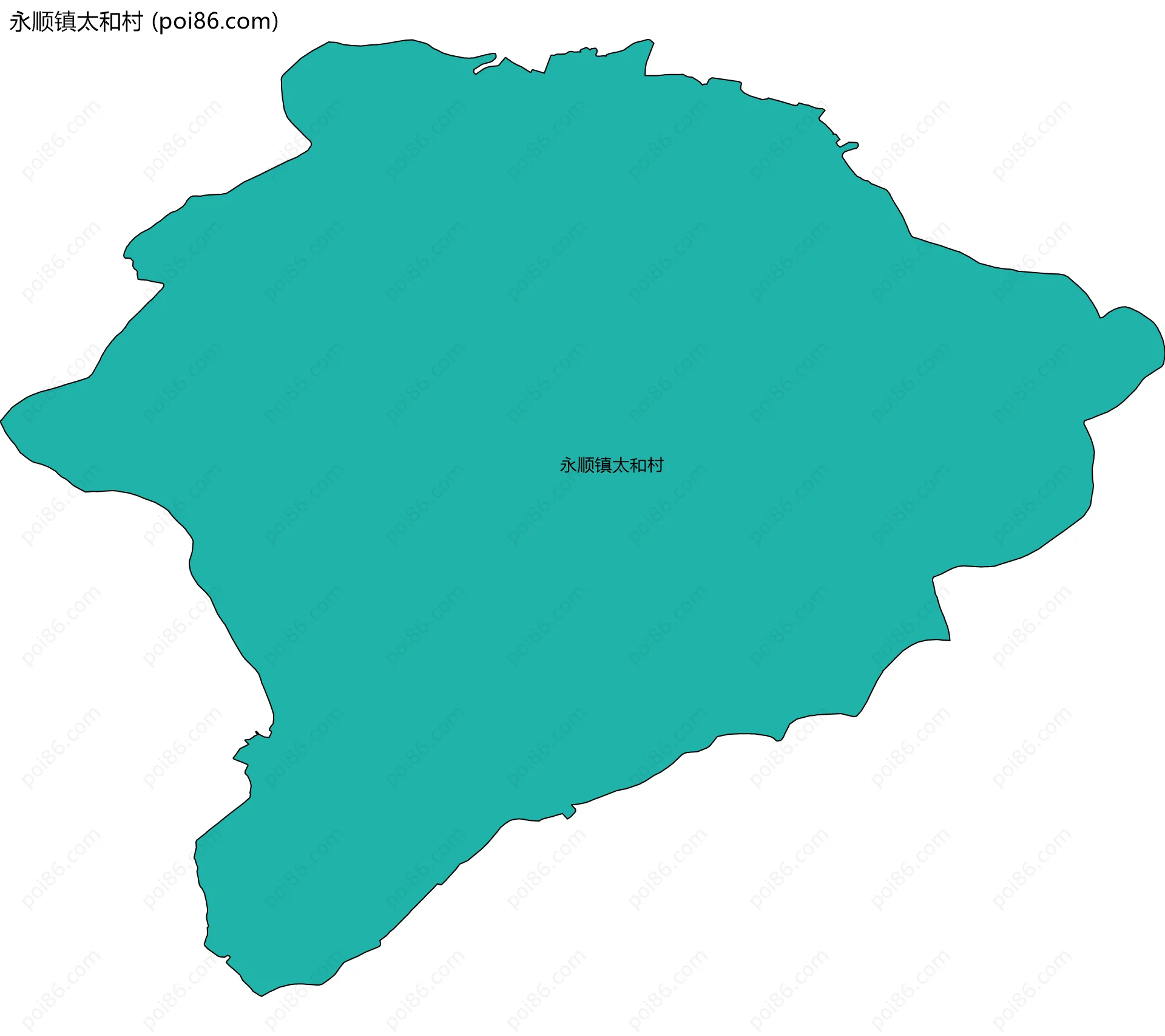 永顺镇太和村边界地图
