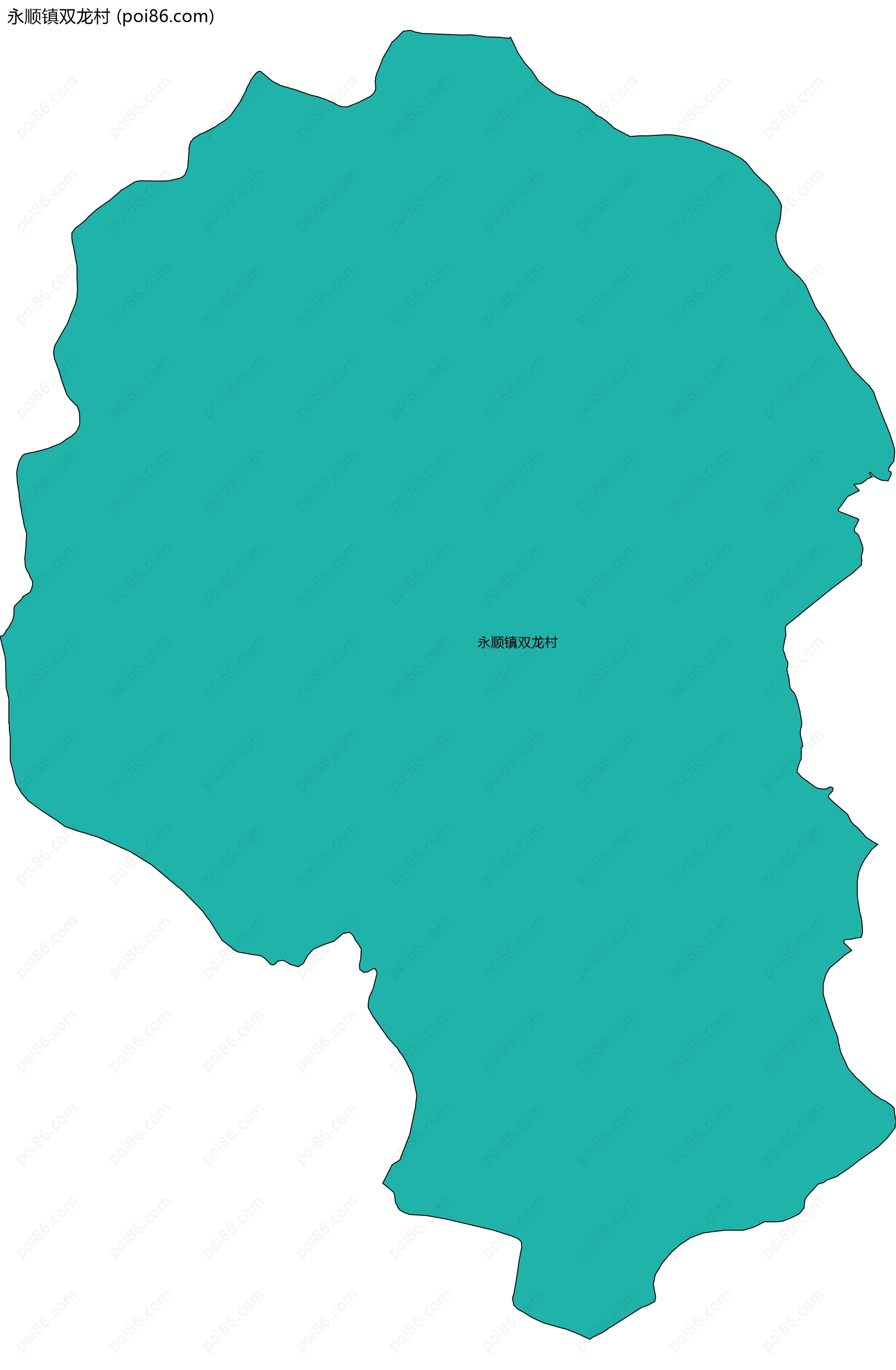 永顺镇双龙村边界地图
