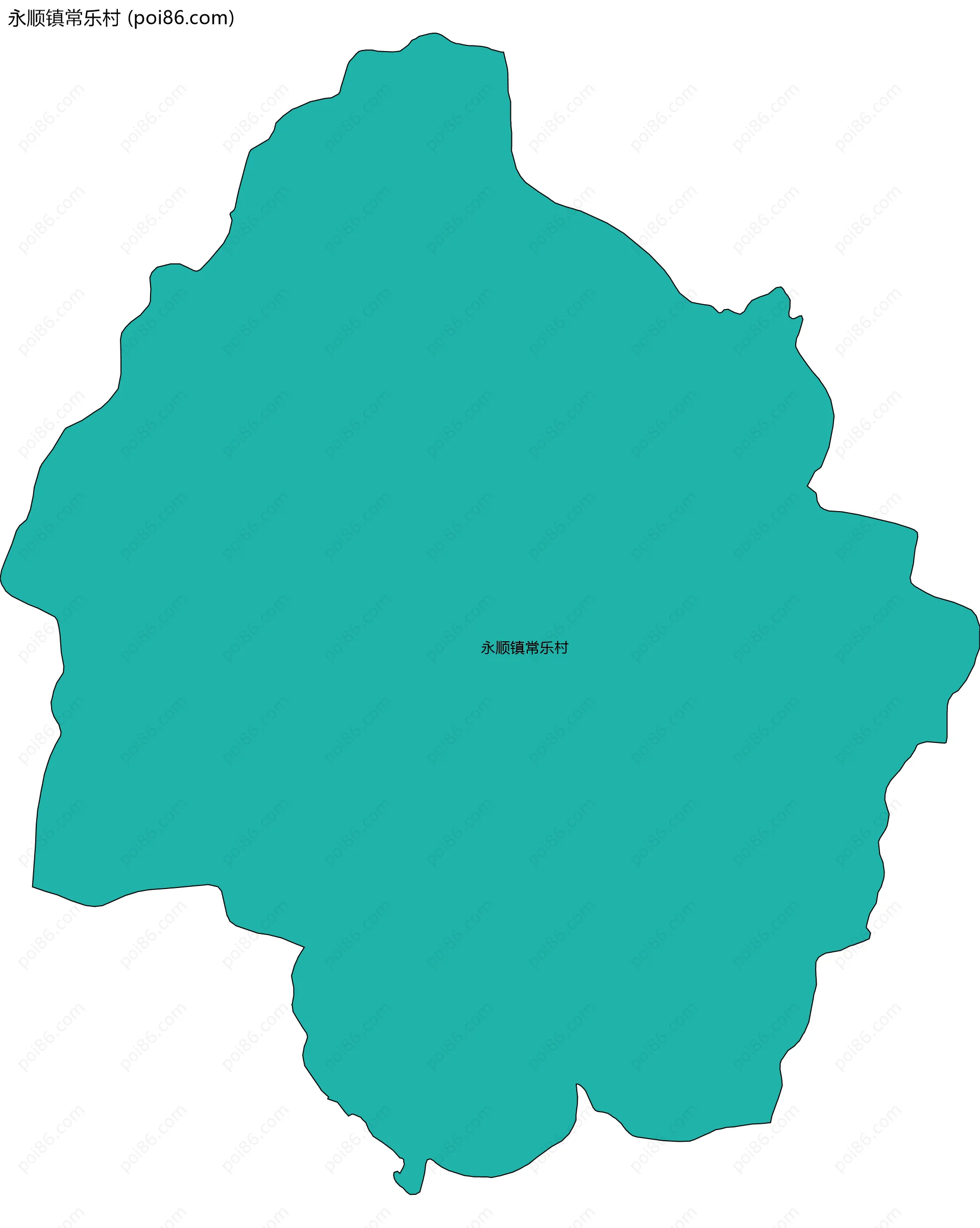 永顺镇常乐村边界地图