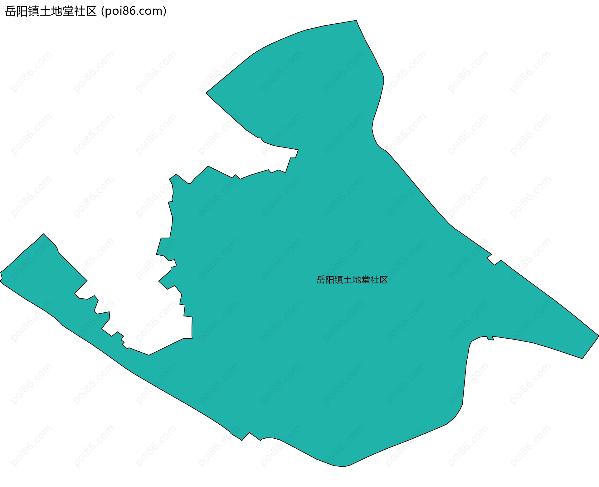 岳阳镇土地堂社区边界地图