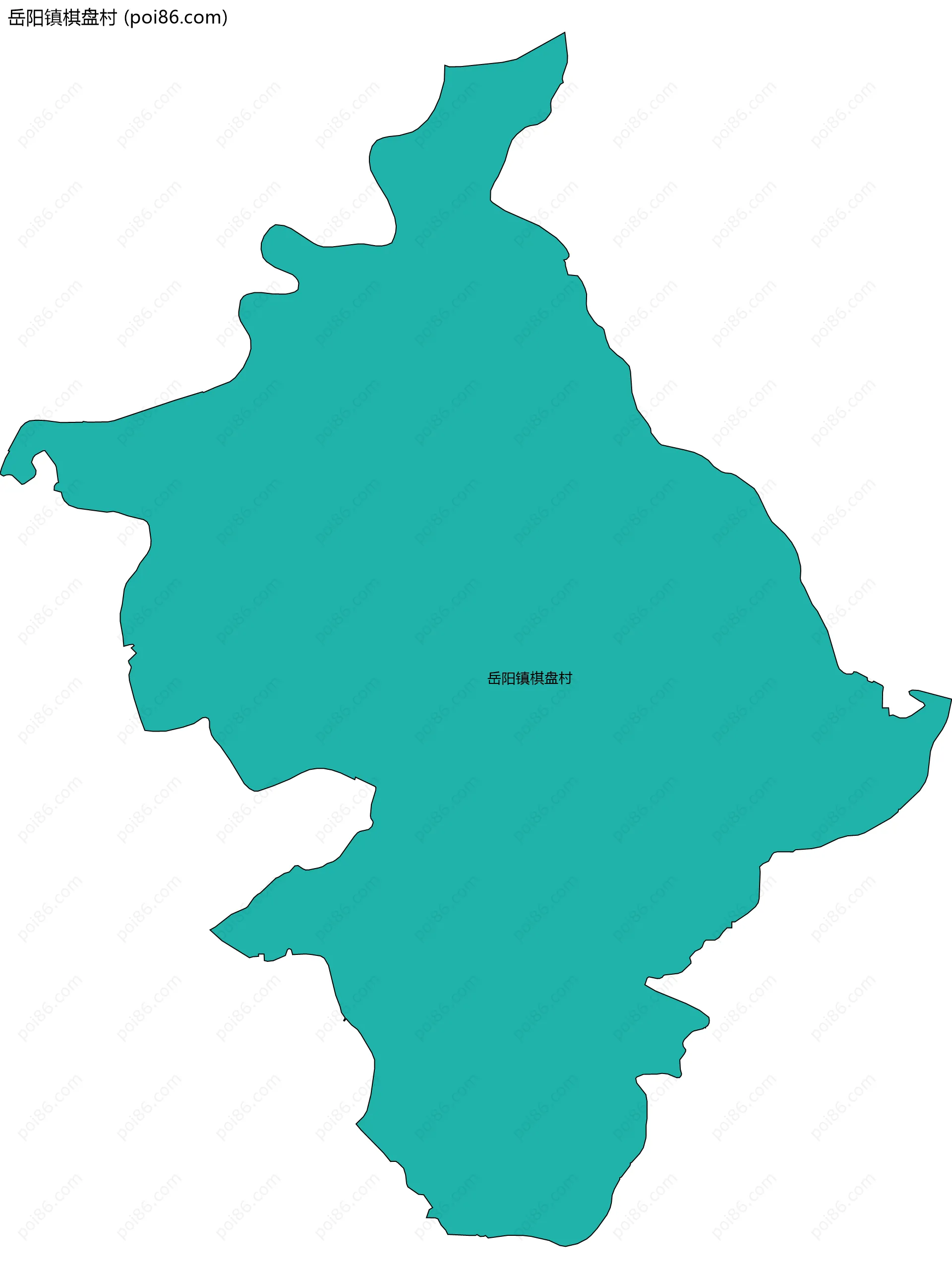 岳阳镇棋盘村边界地图