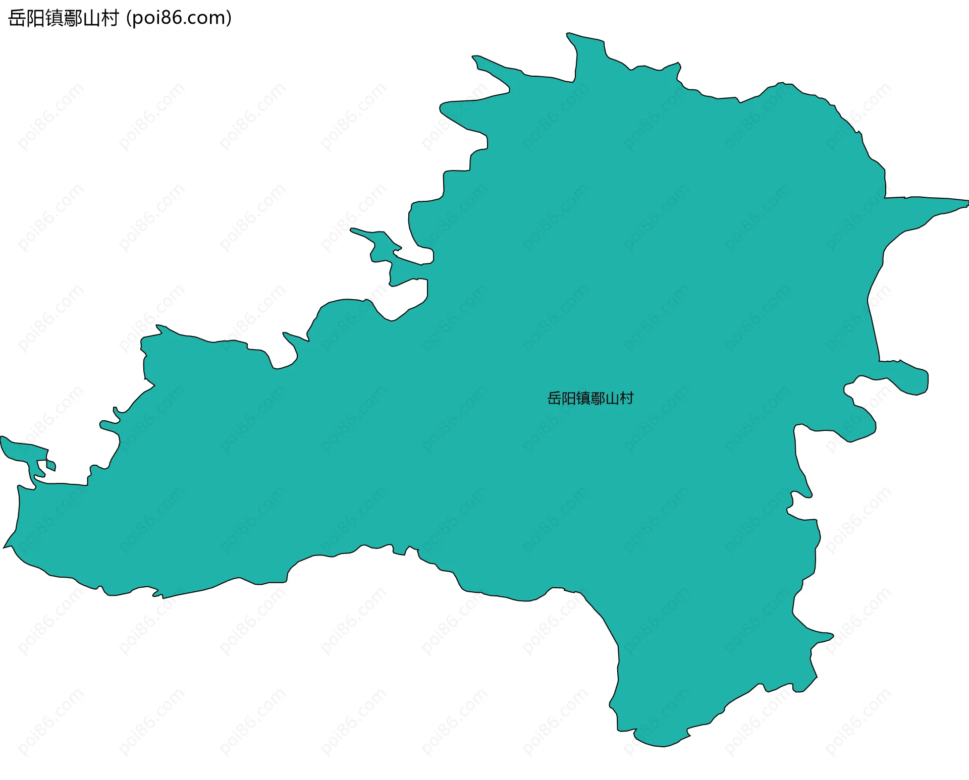 岳阳镇鄢山村边界地图