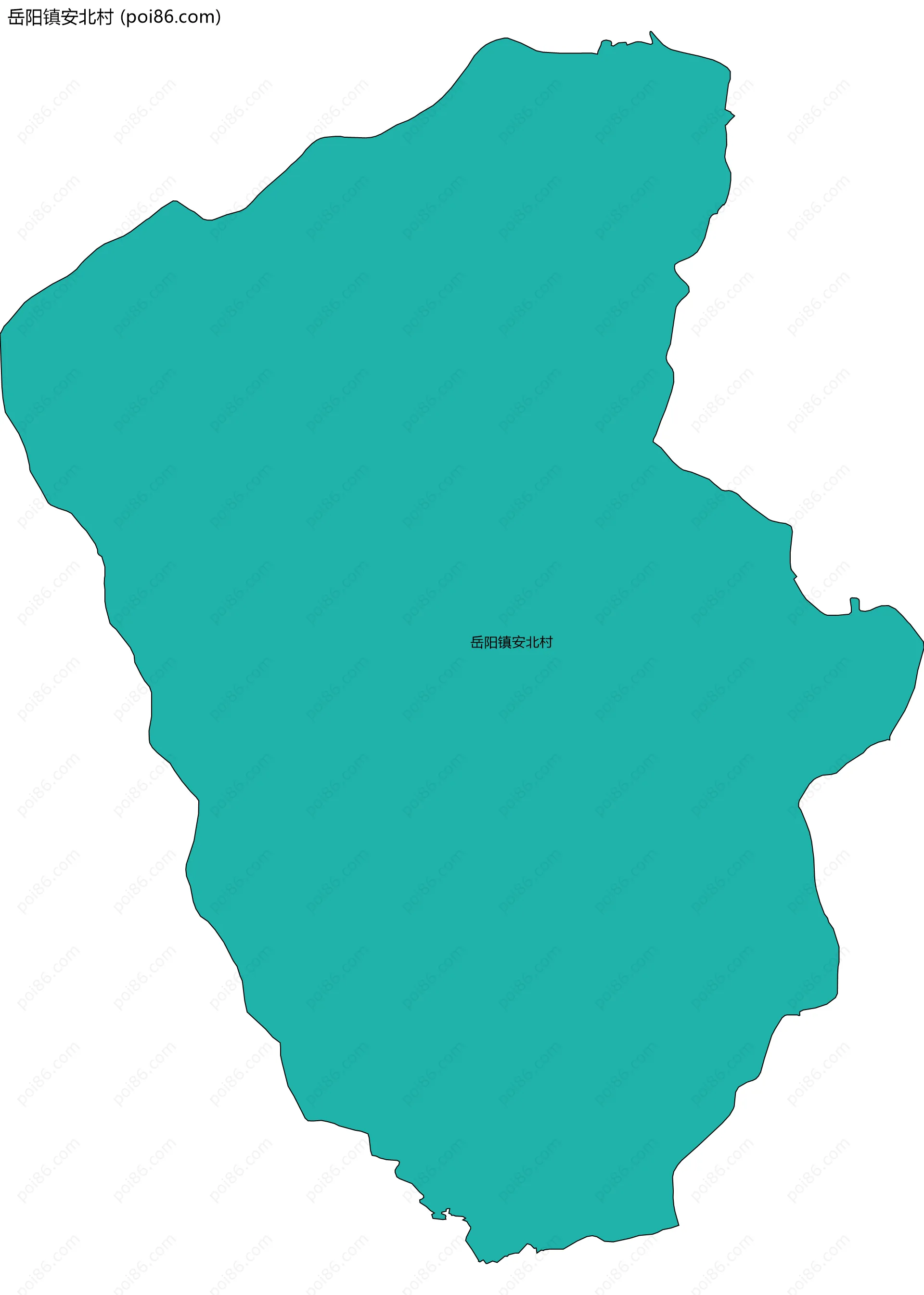 岳阳镇安北村边界地图