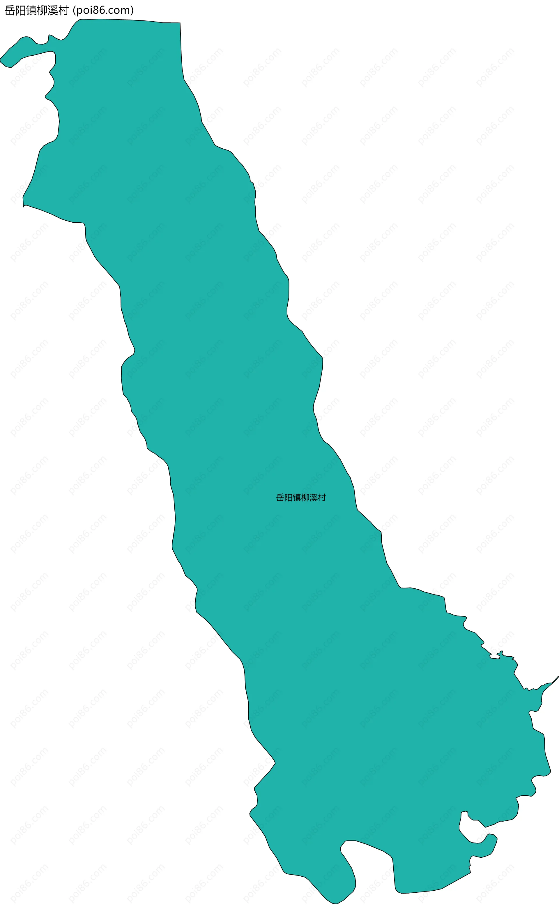 岳阳镇柳溪村边界地图