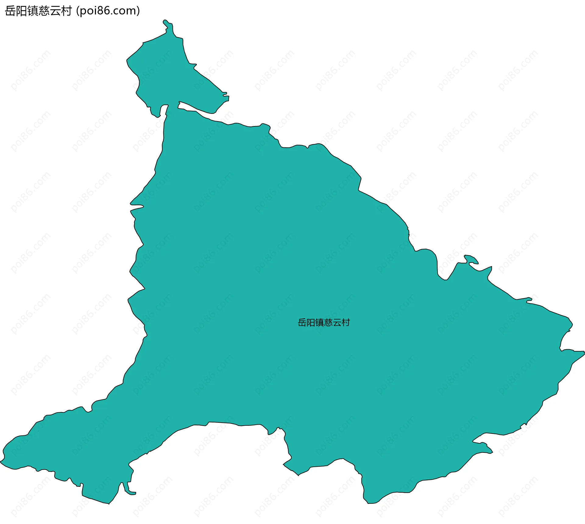 岳阳镇慈云村边界地图