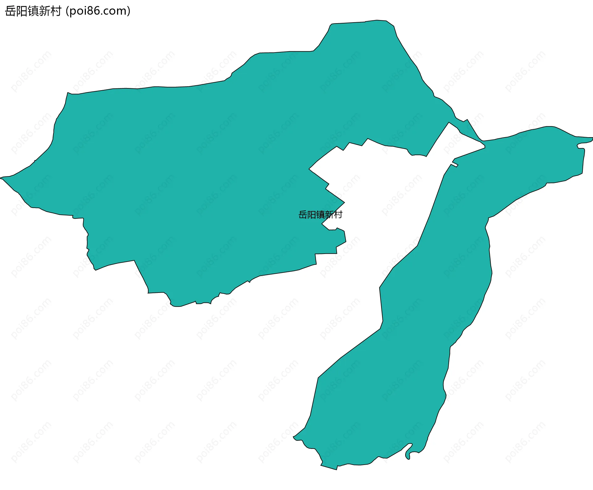 岳阳镇新村边界地图