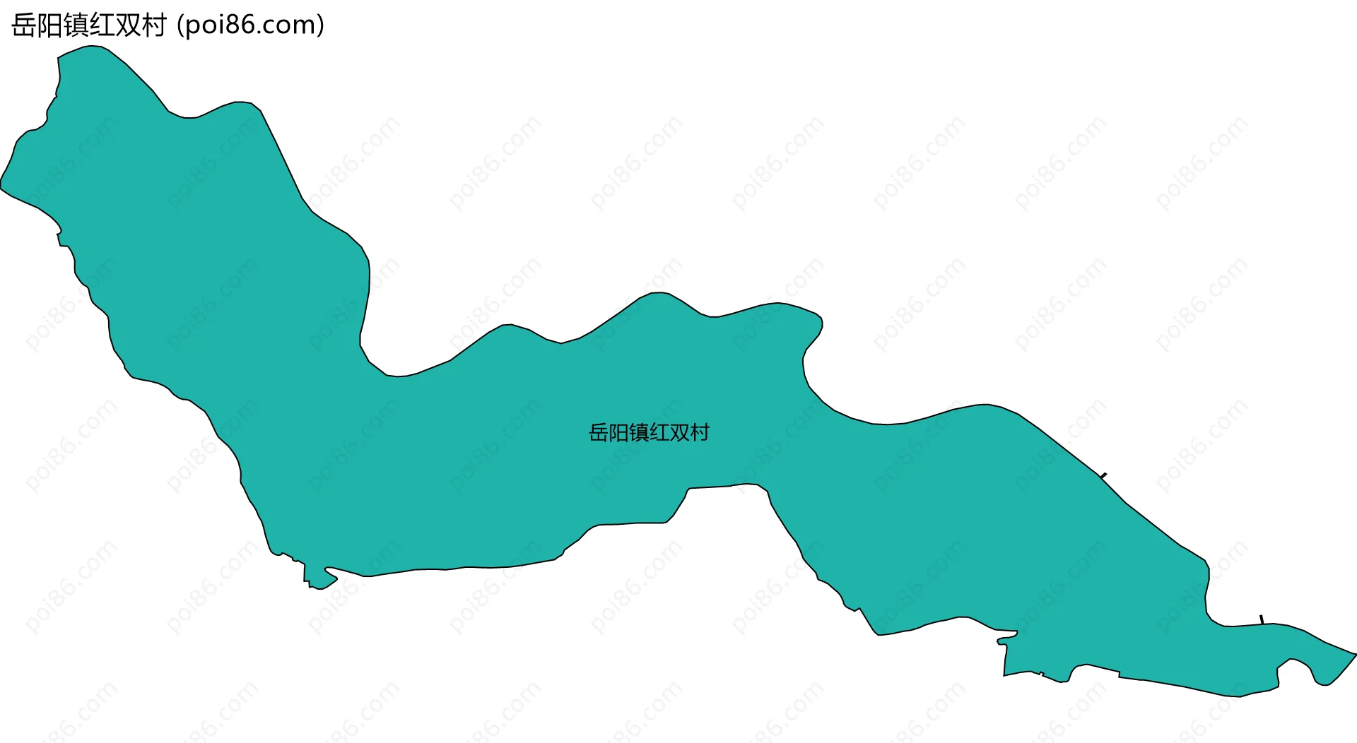 岳阳镇红双村边界地图