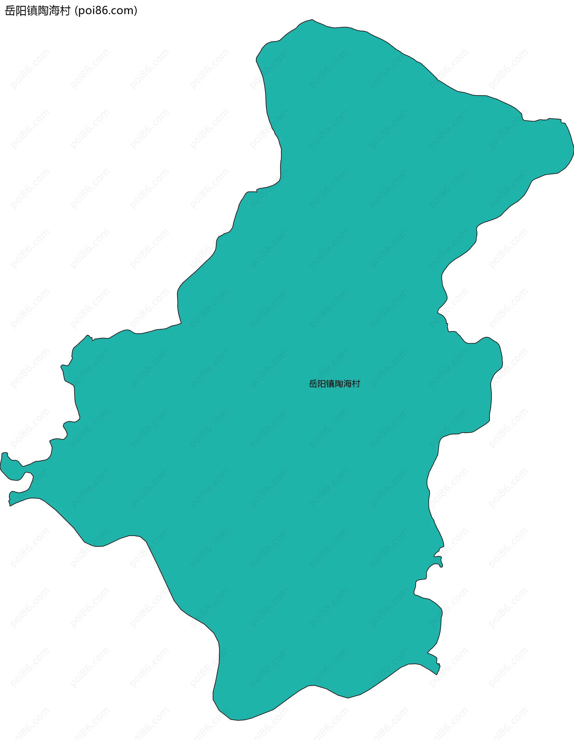 岳阳镇陶海村边界地图