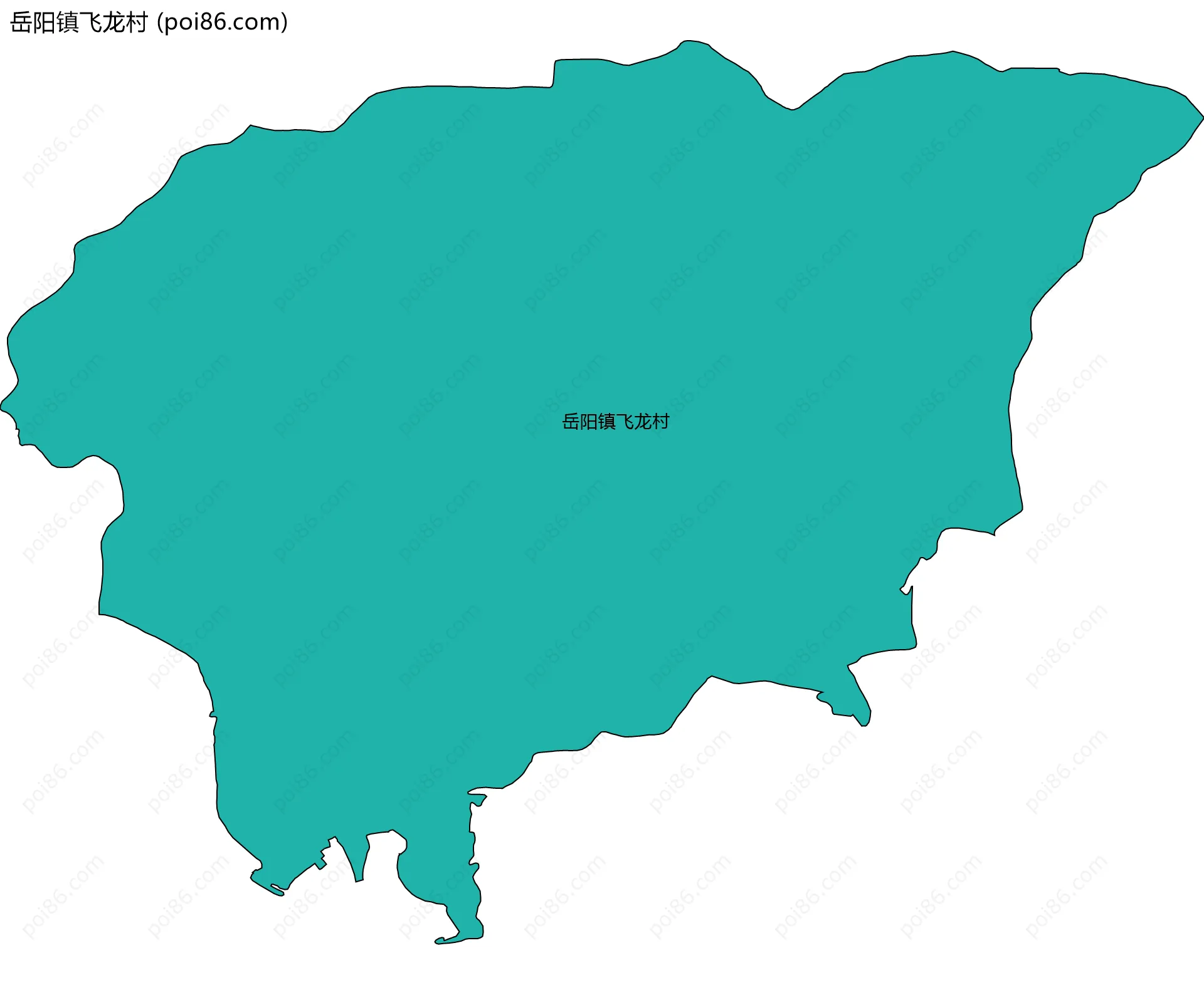 岳阳镇飞龙村边界地图