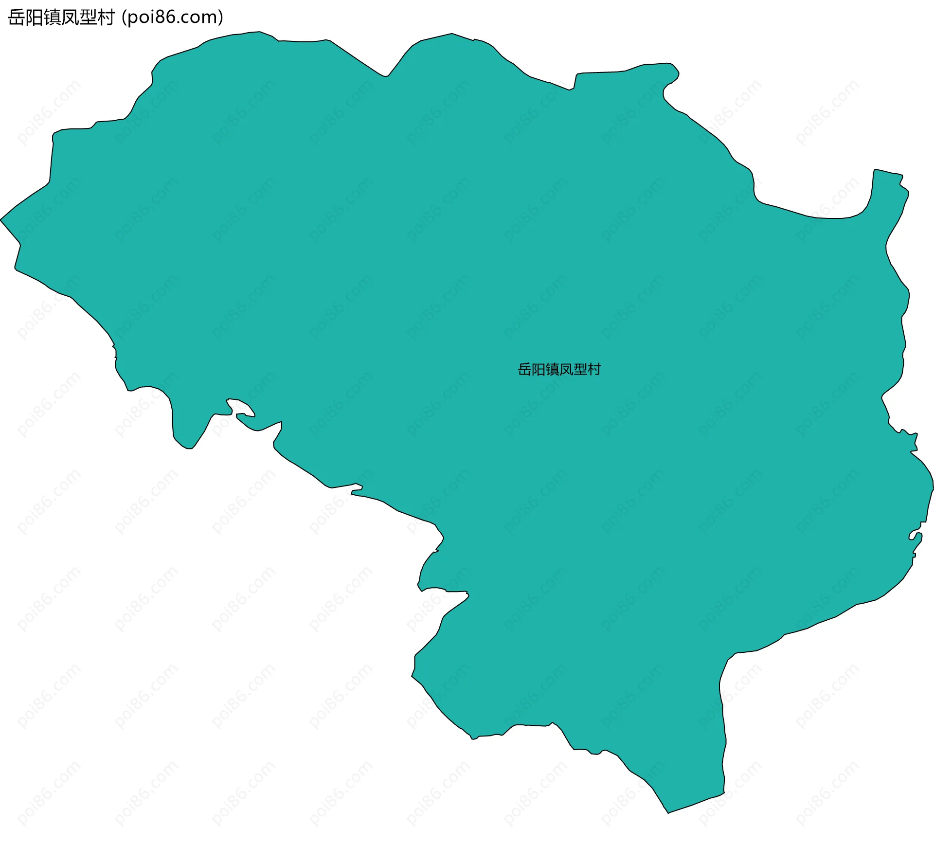 岳阳镇凤型村边界地图