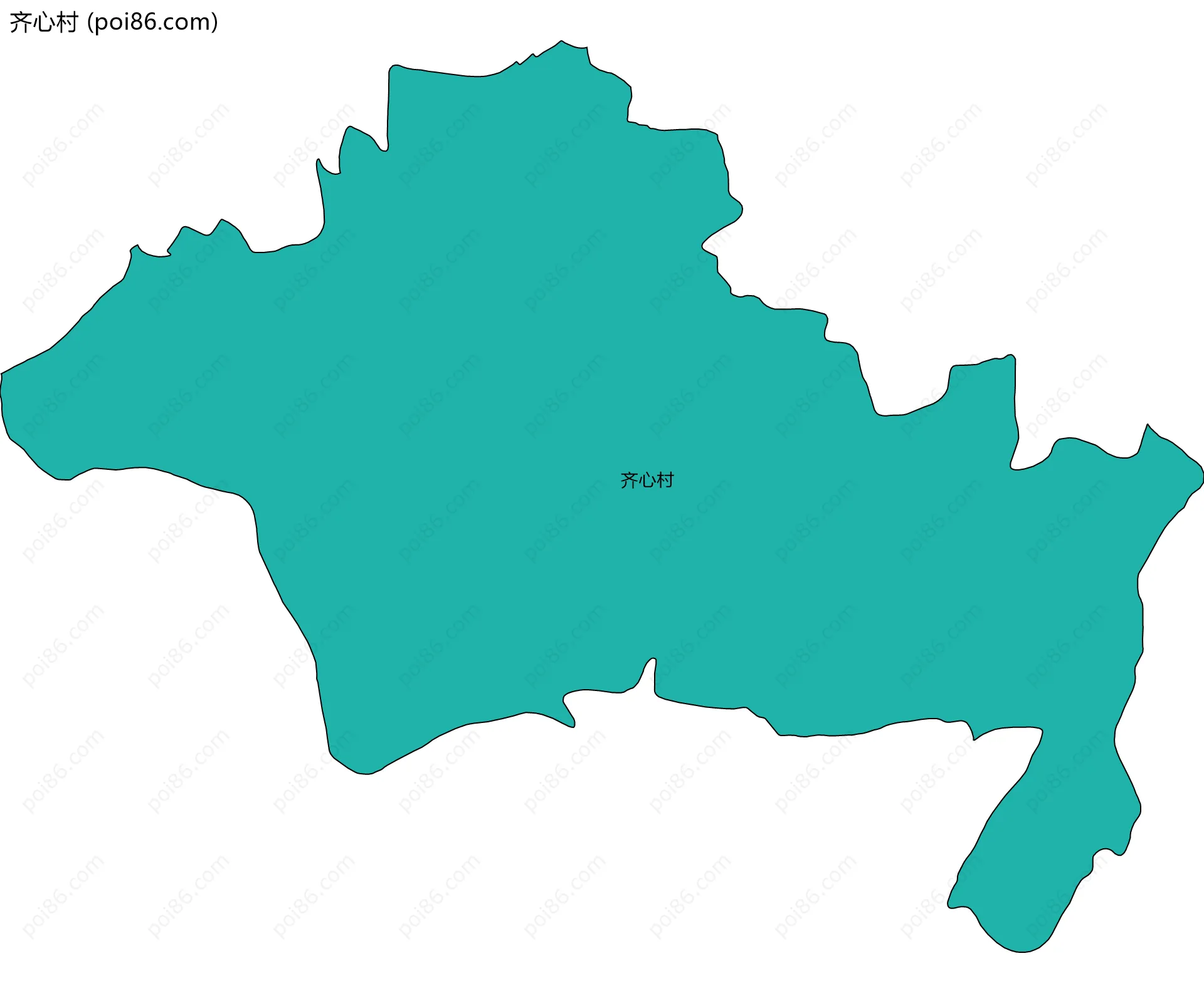 齐心村边界地图
