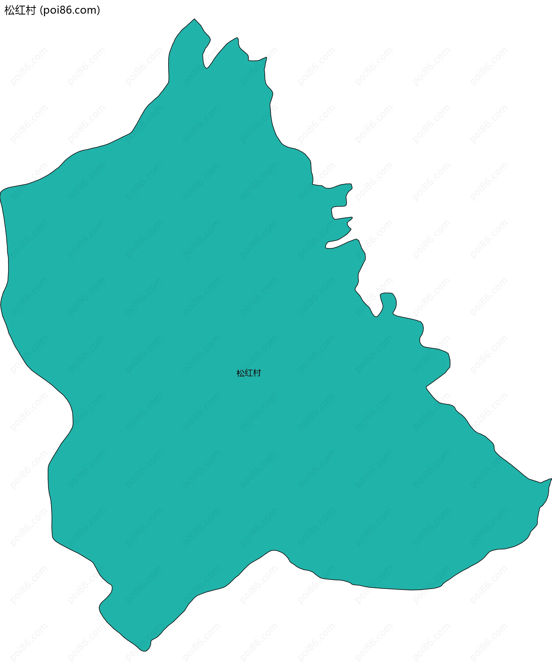 松红村边界地图