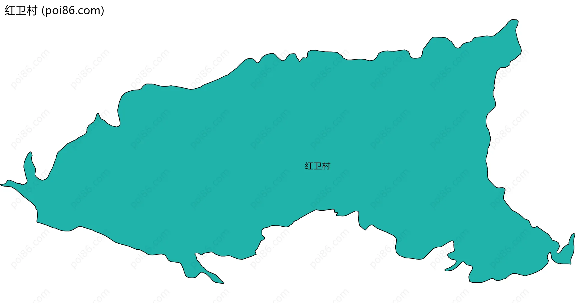 红卫村边界地图