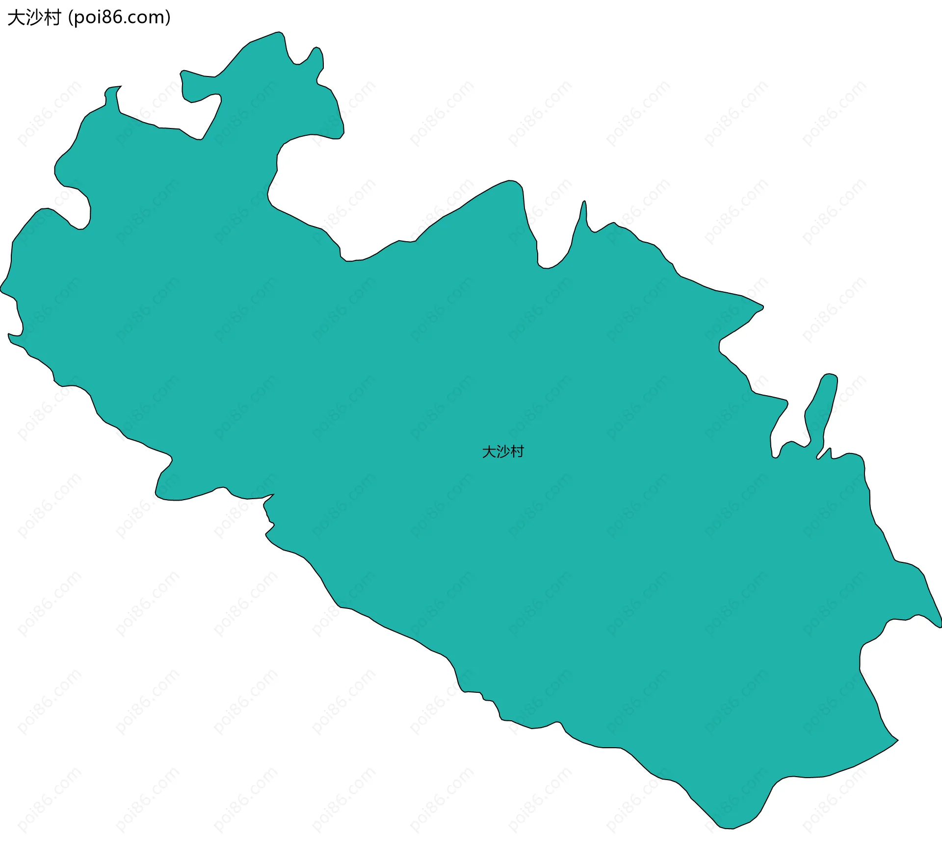 大沙村边界地图