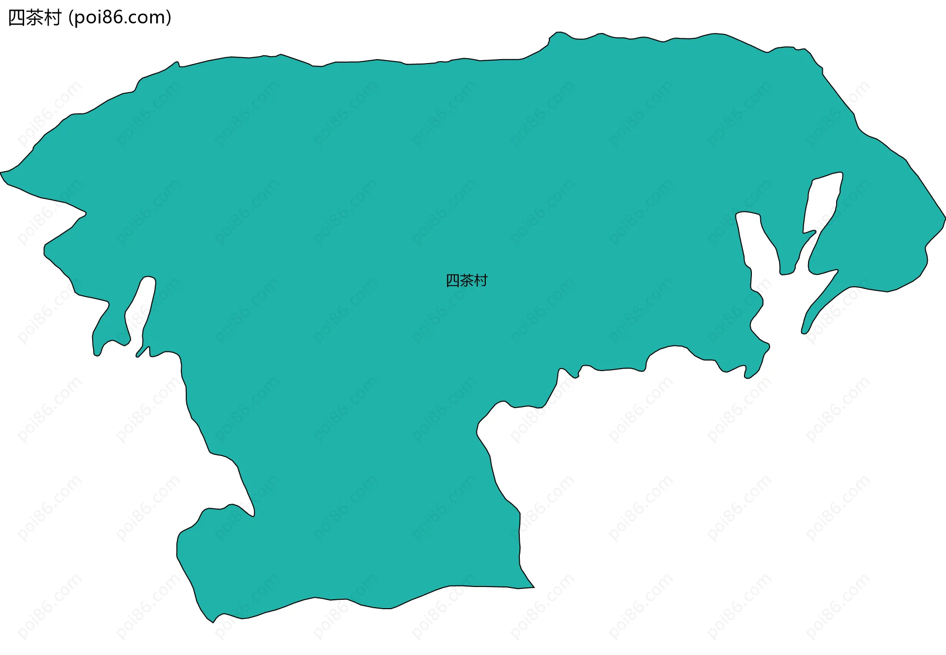 四茶村边界地图