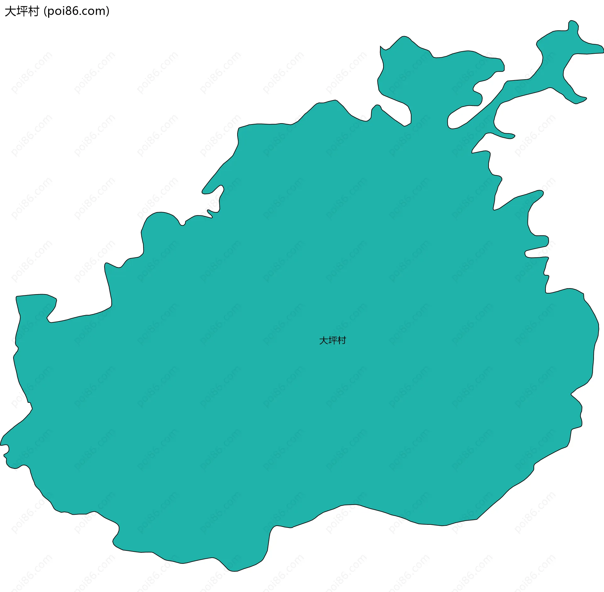 大坪村边界地图