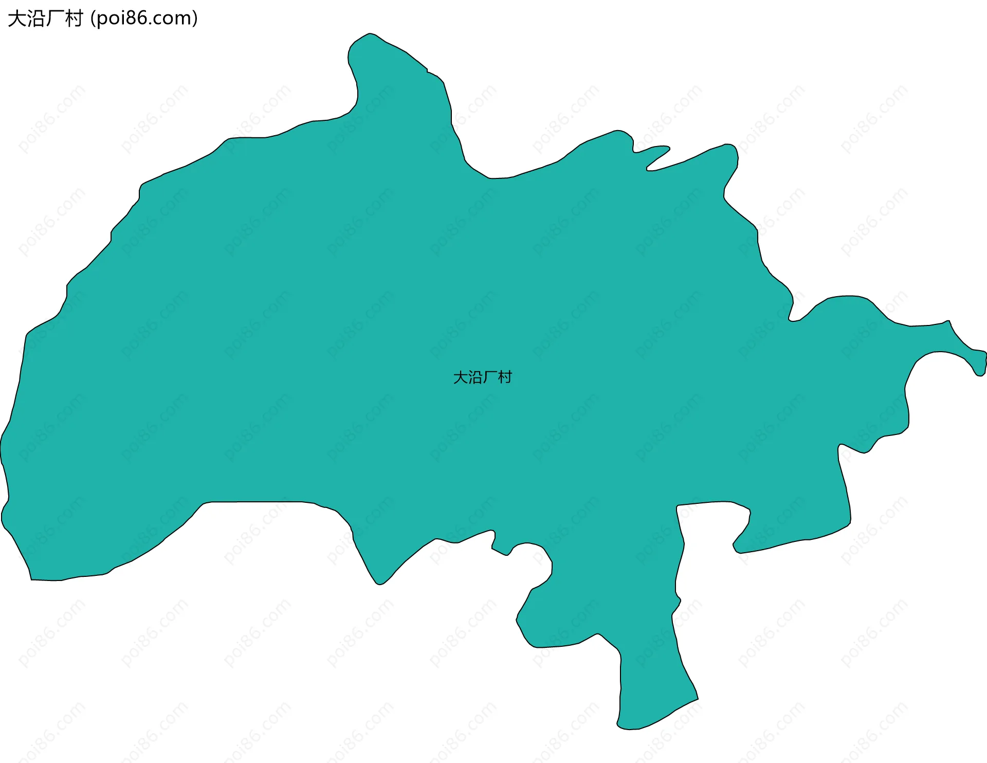 大沿厂村边界地图