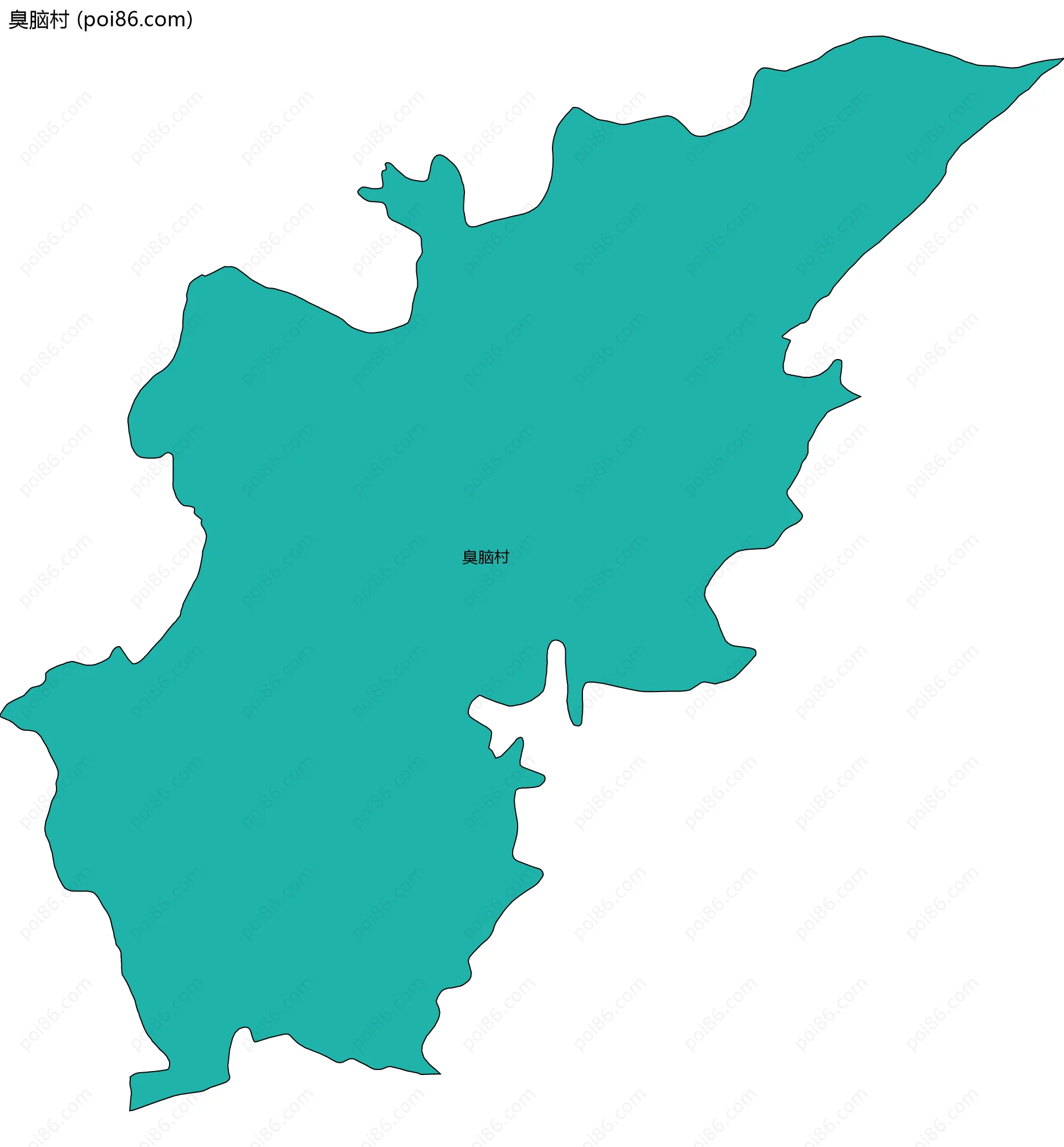 臭脑村边界地图