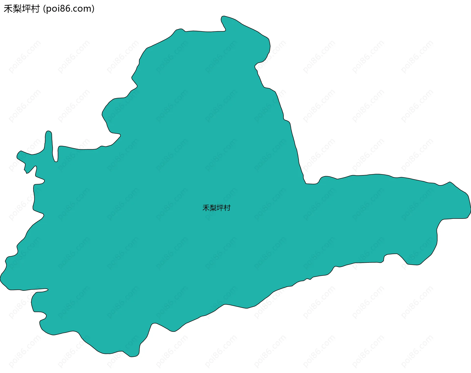 禾梨坪村边界地图