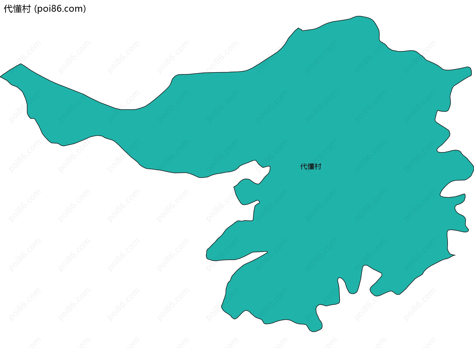 代懂村边界地图