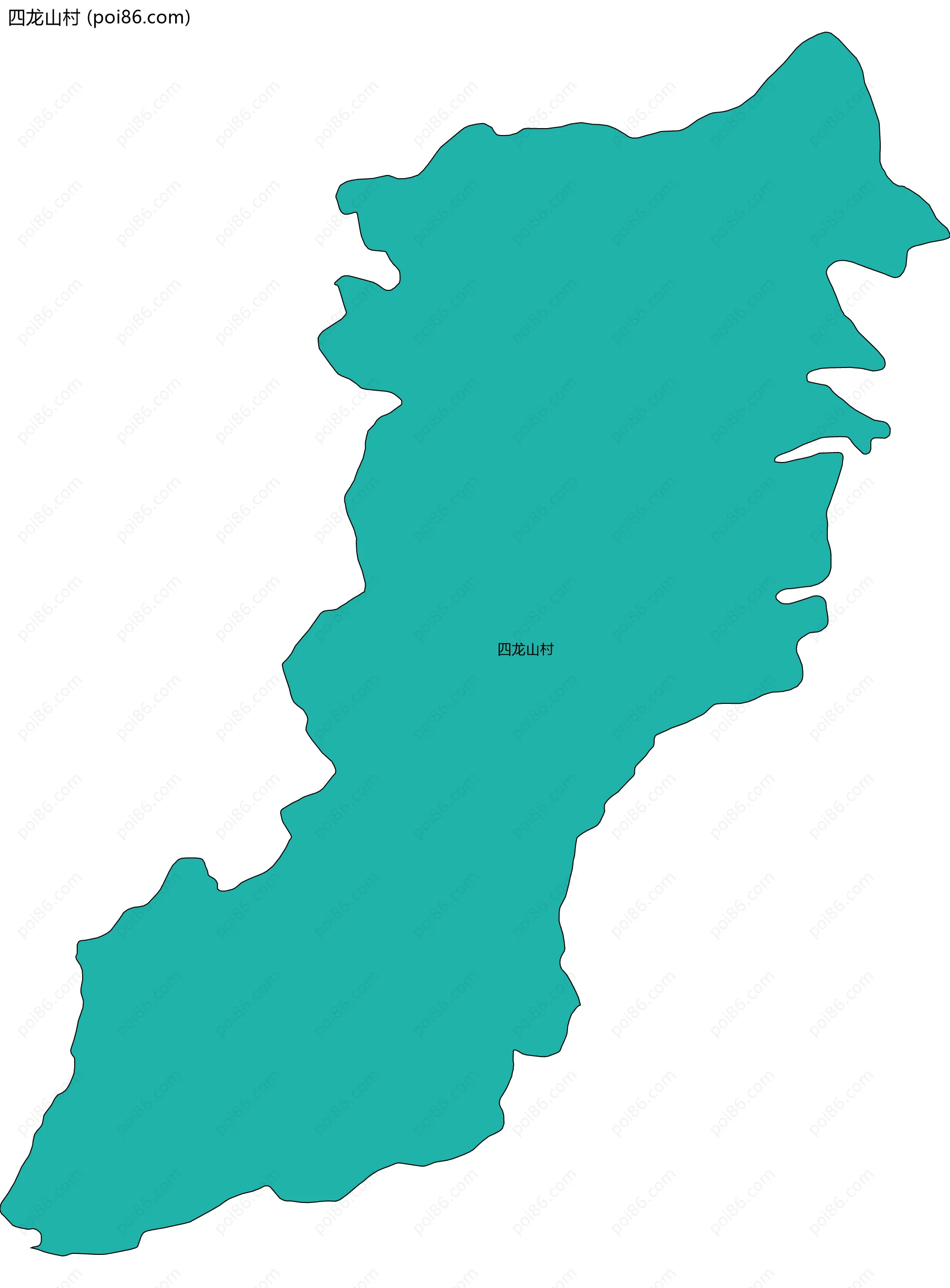 四龙山村边界地图