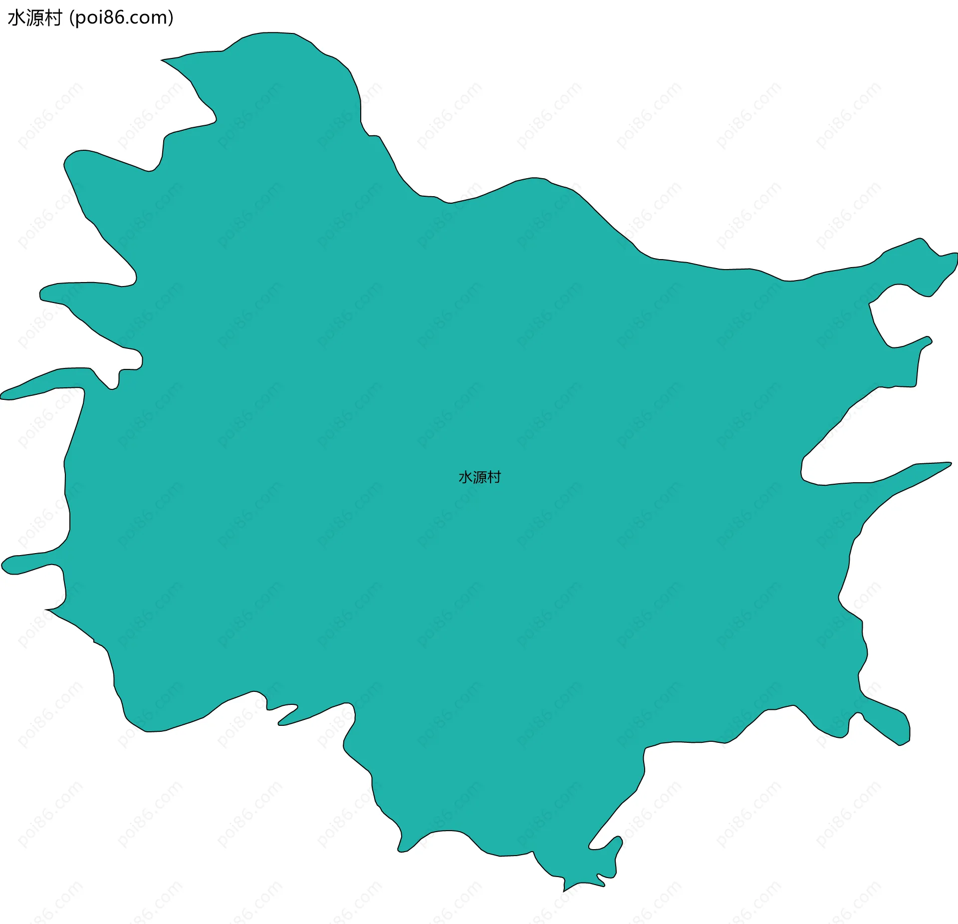 水源村边界地图