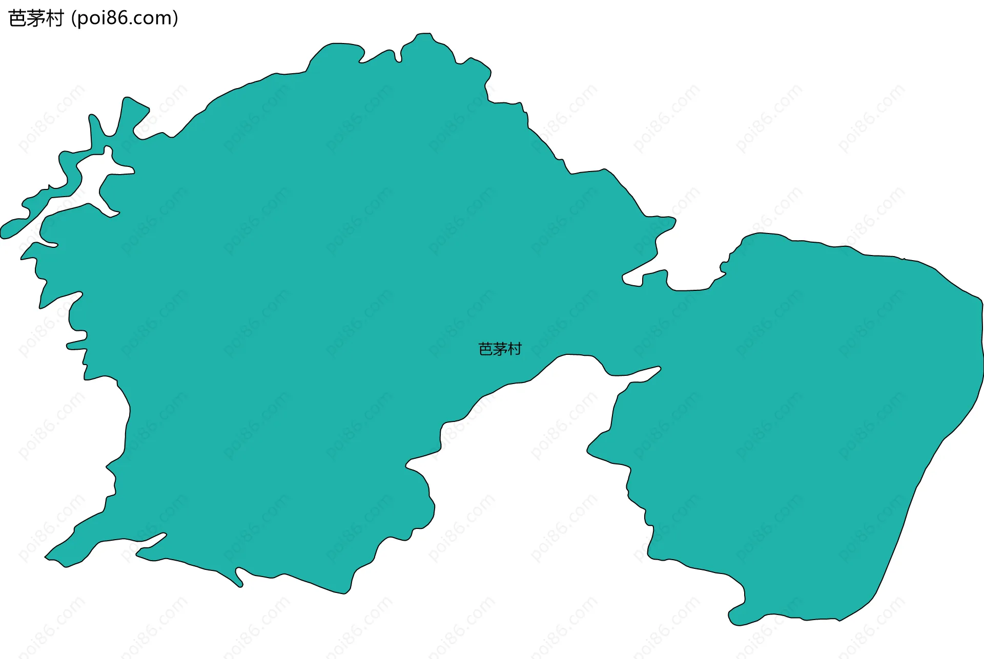 芭茅村边界地图