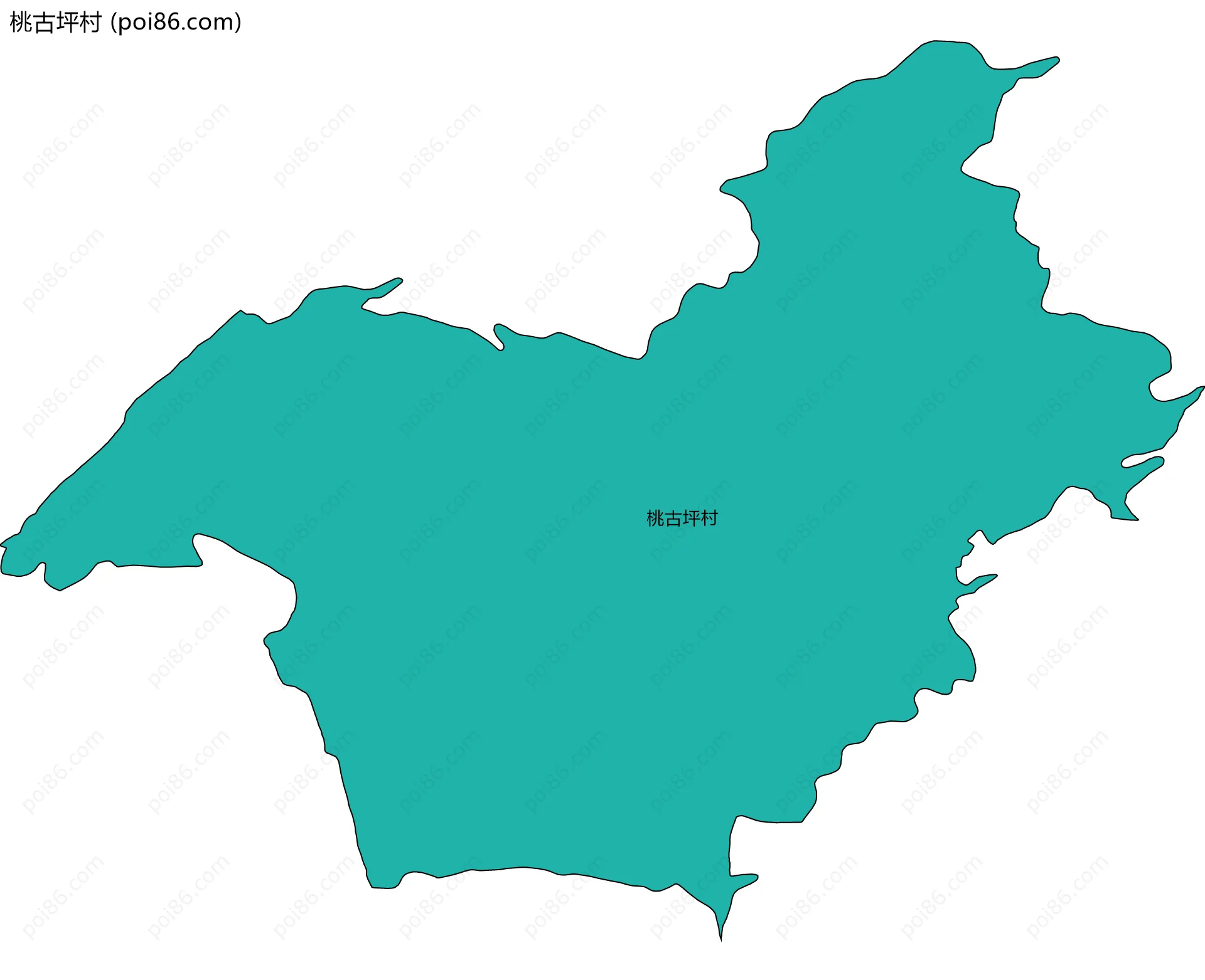 桃古坪村边界地图