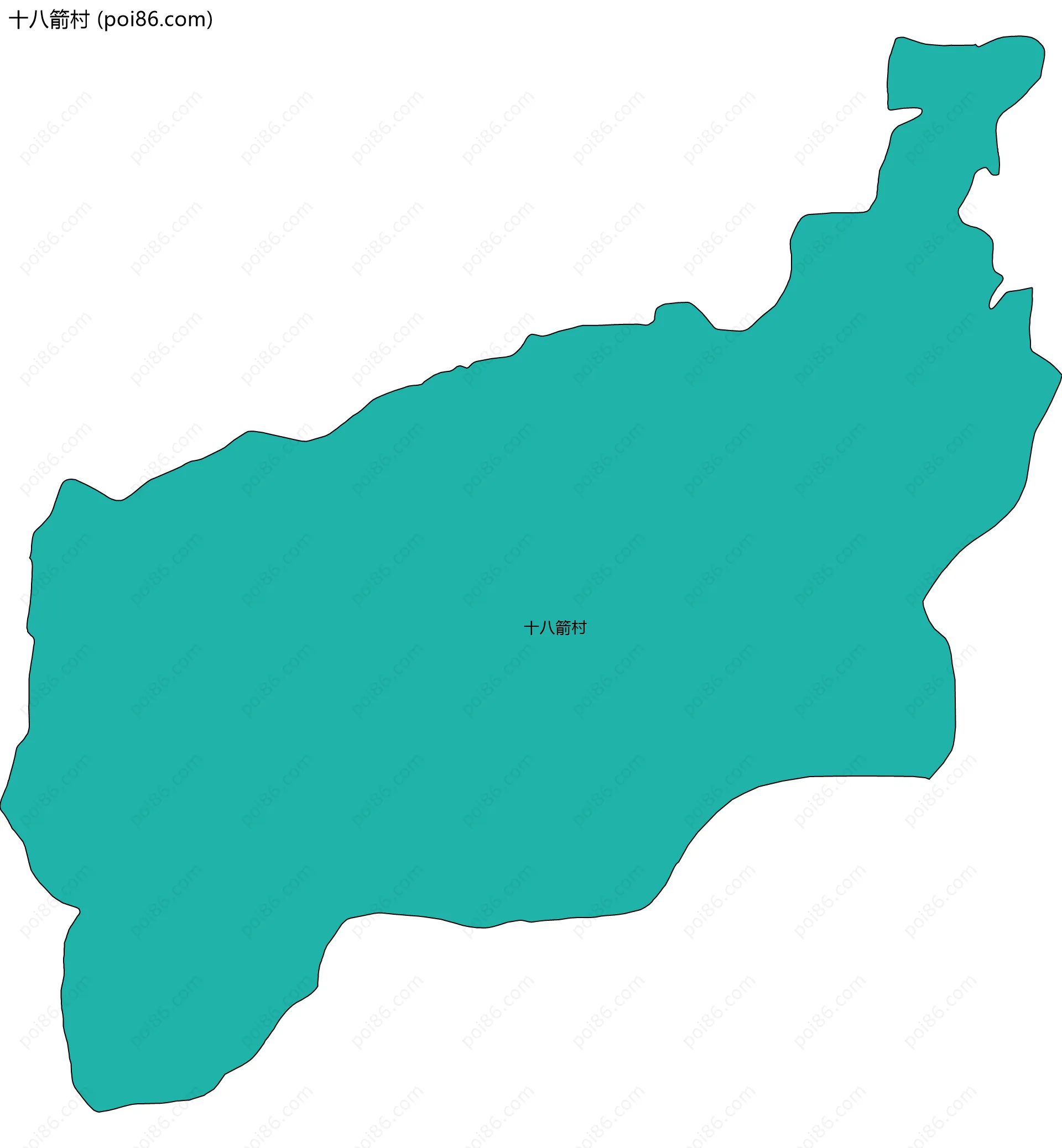 十八箭村边界地图