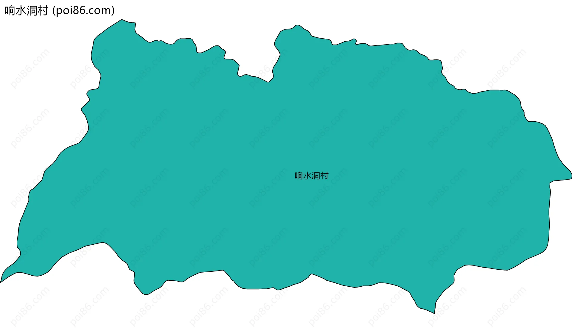 响水洞村边界地图