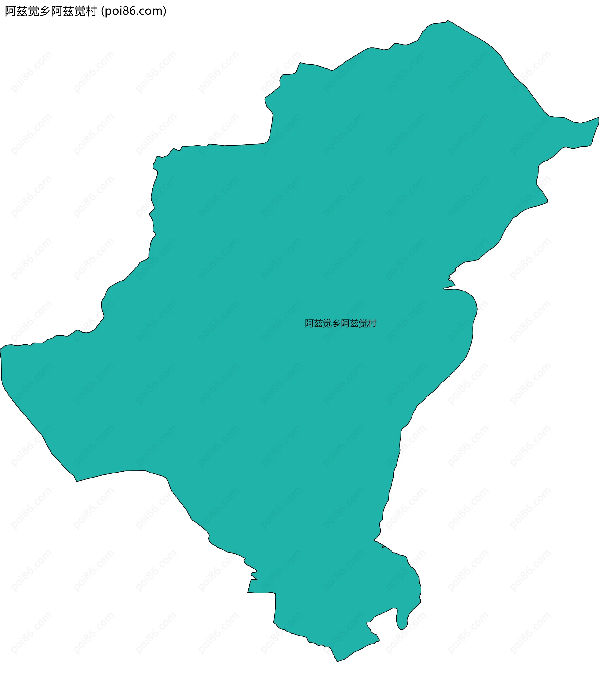 阿兹觉乡阿兹觉村边界地图
