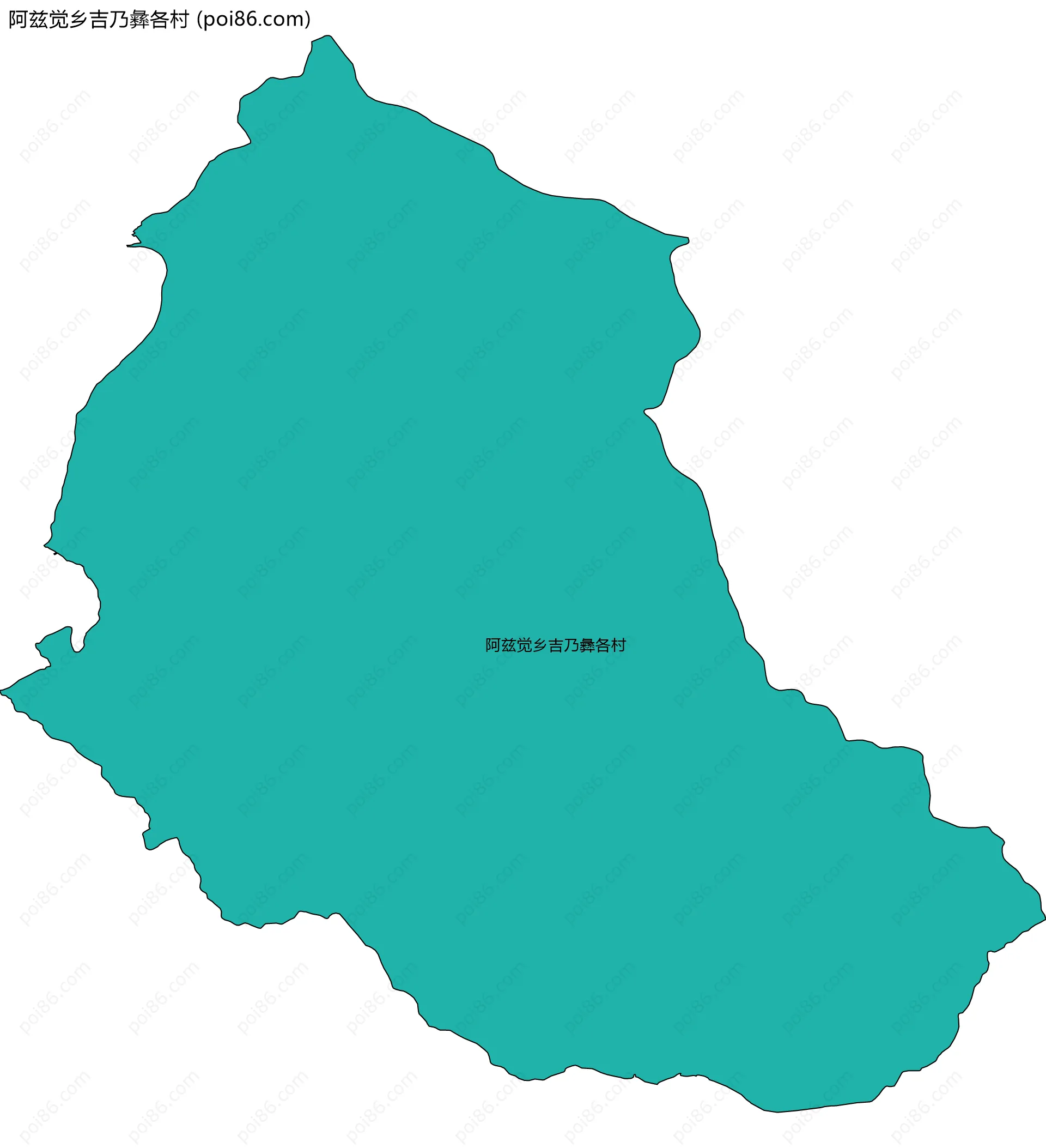 阿兹觉乡吉乃彝各村边界地图
