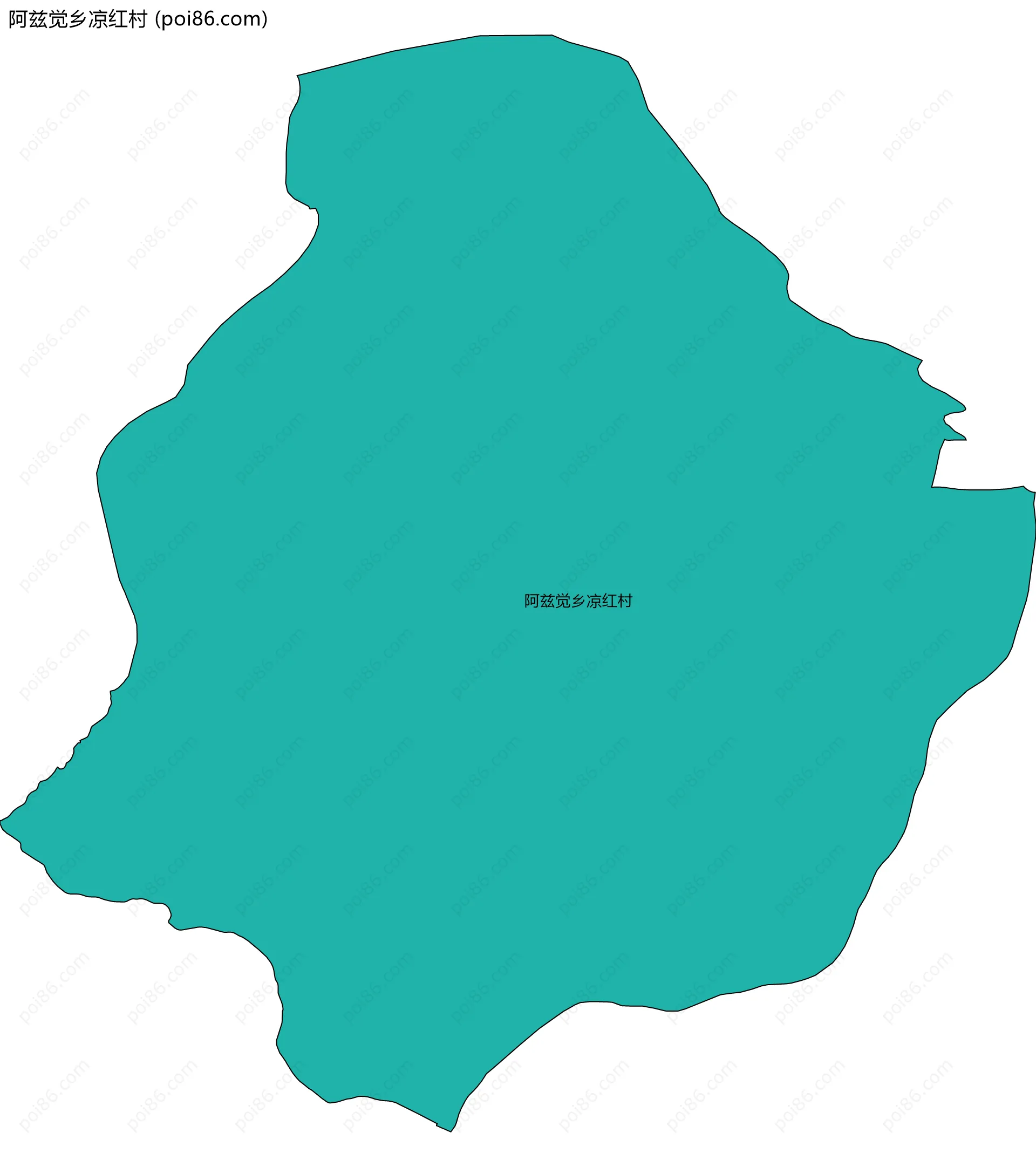 阿兹觉乡凉红村边界地图