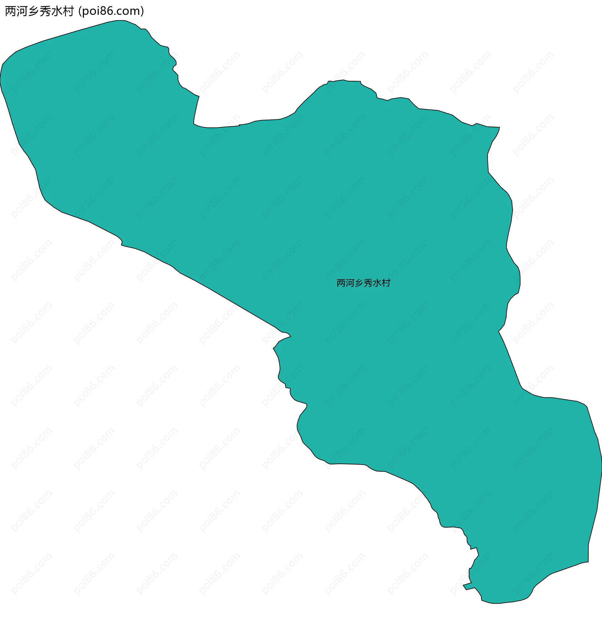 两河乡秀水村边界地图