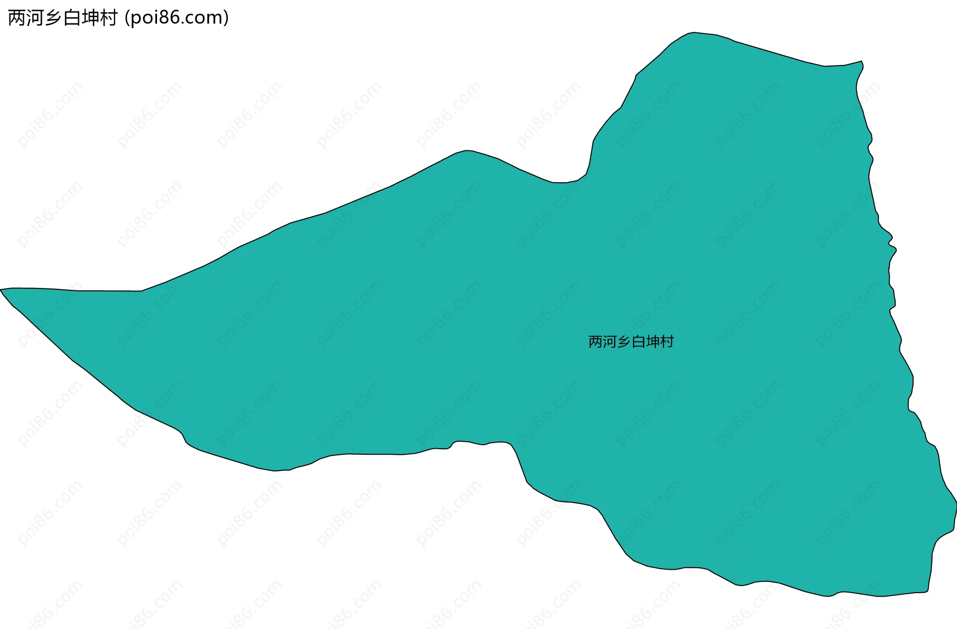 两河乡白坤村边界地图