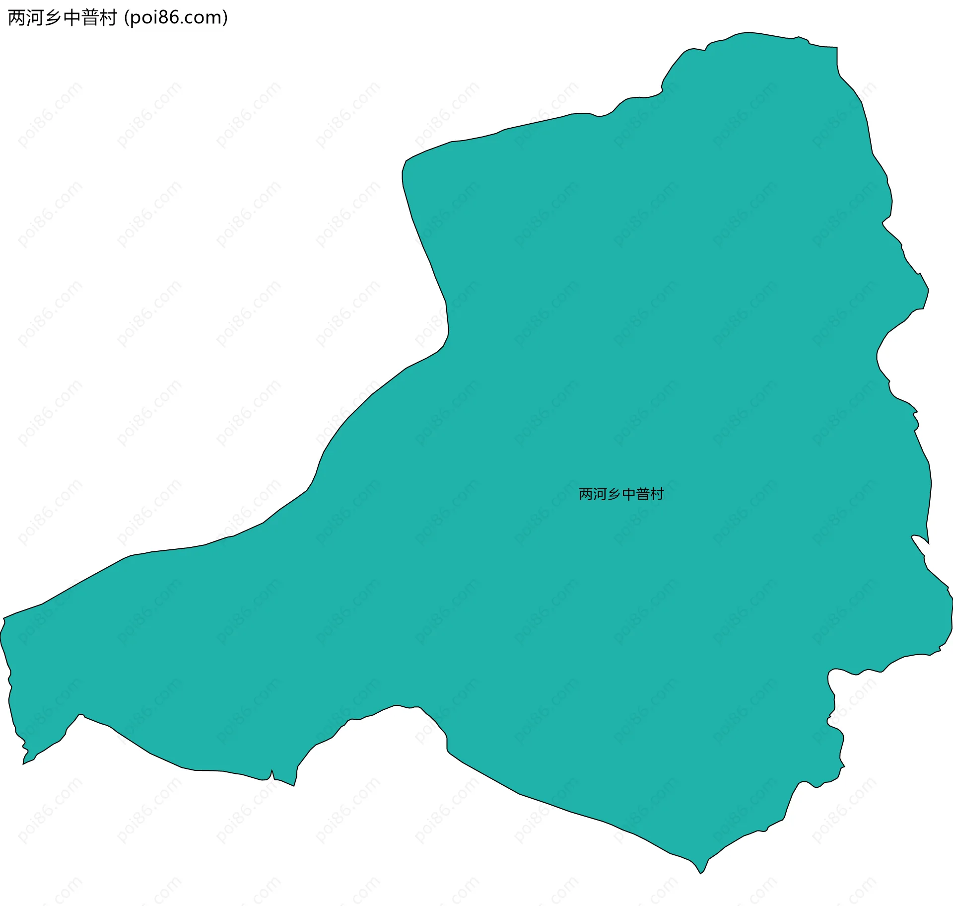 两河乡中普村边界地图