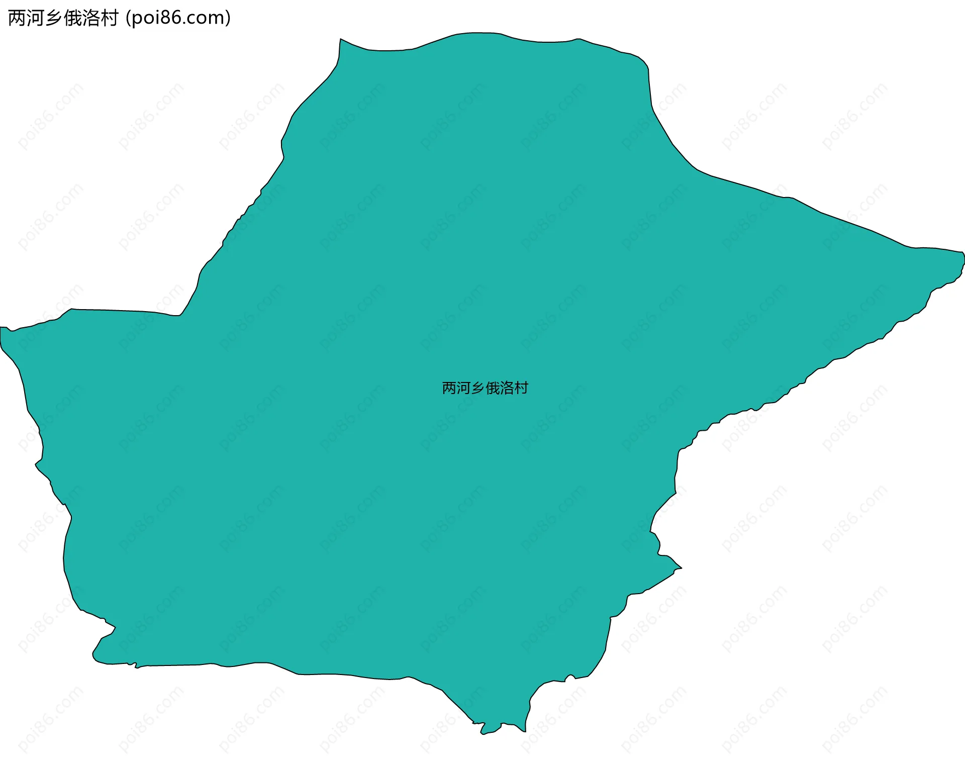 两河乡俄洛村边界地图