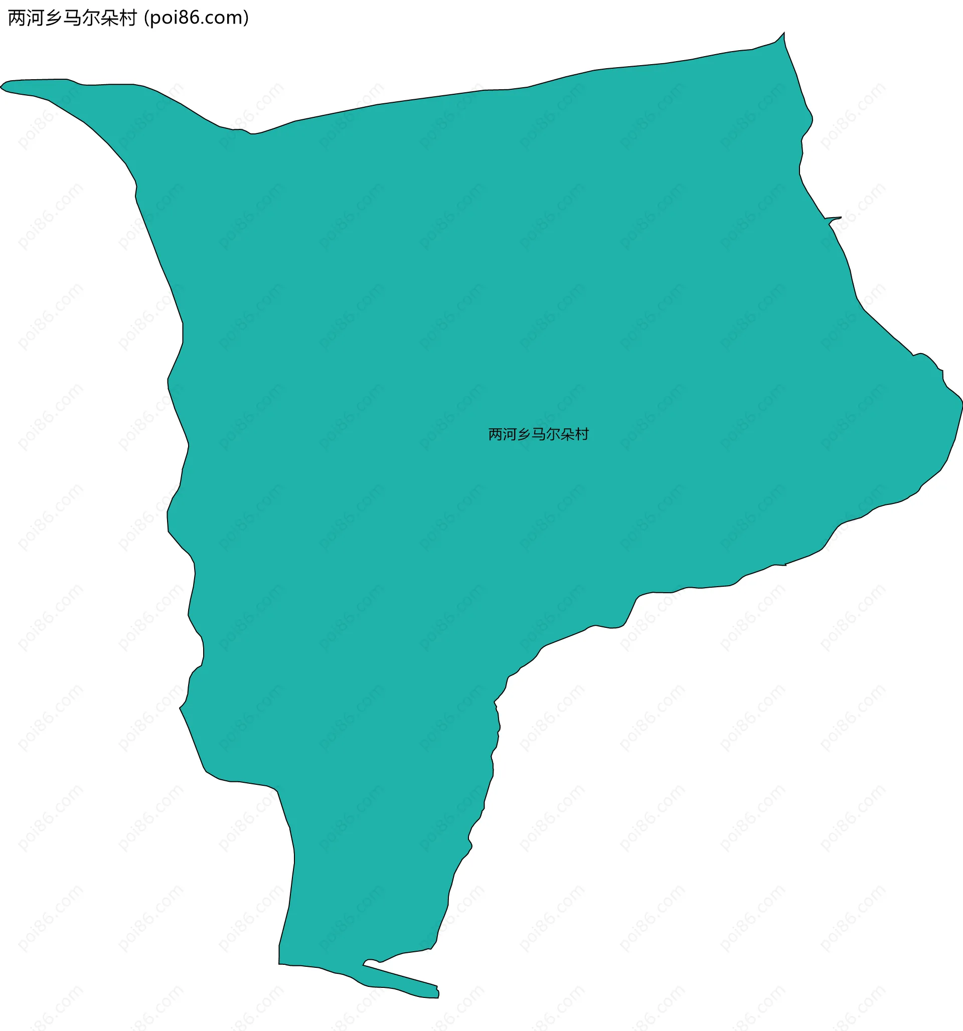 两河乡马尔朵村边界地图