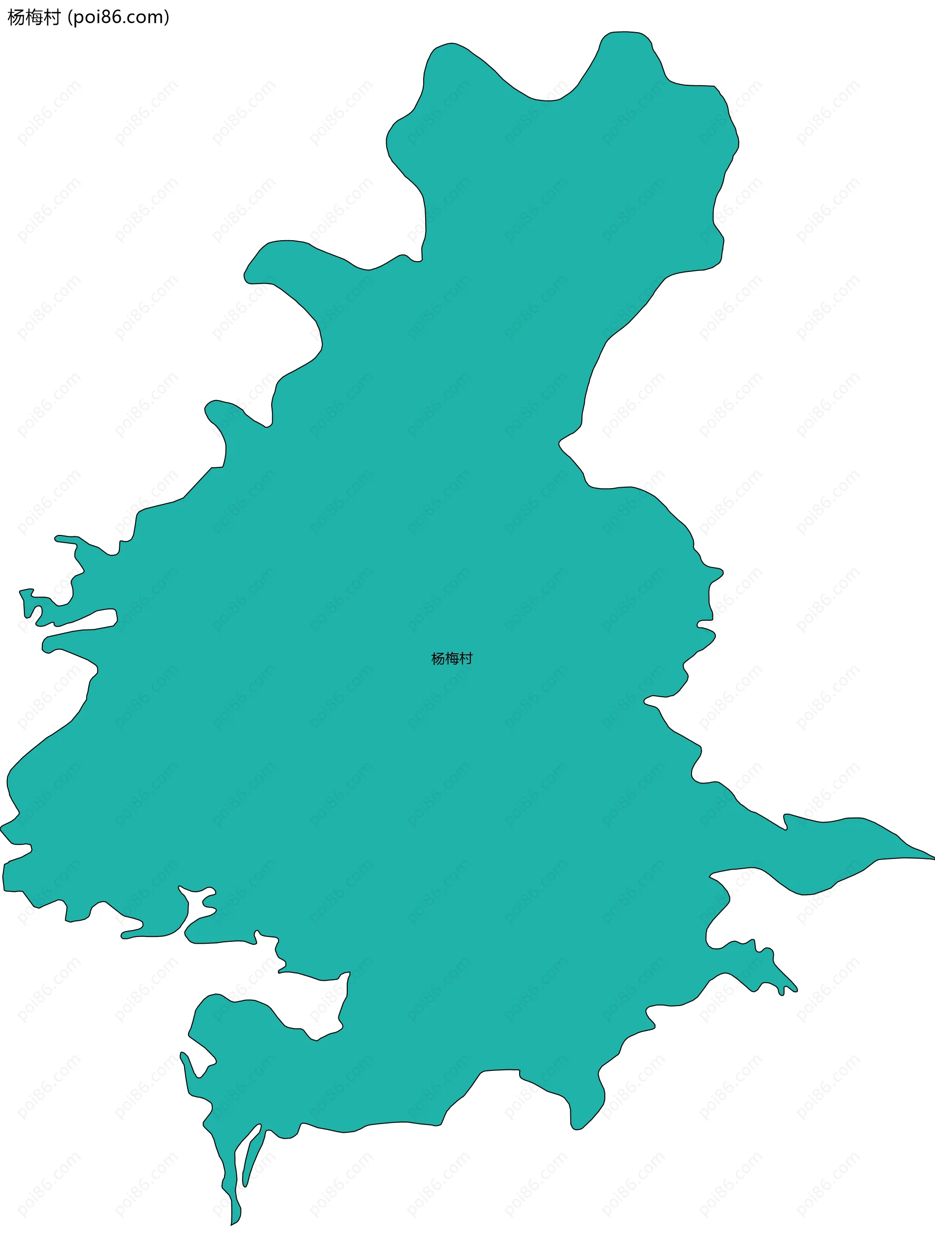 杨梅村边界地图