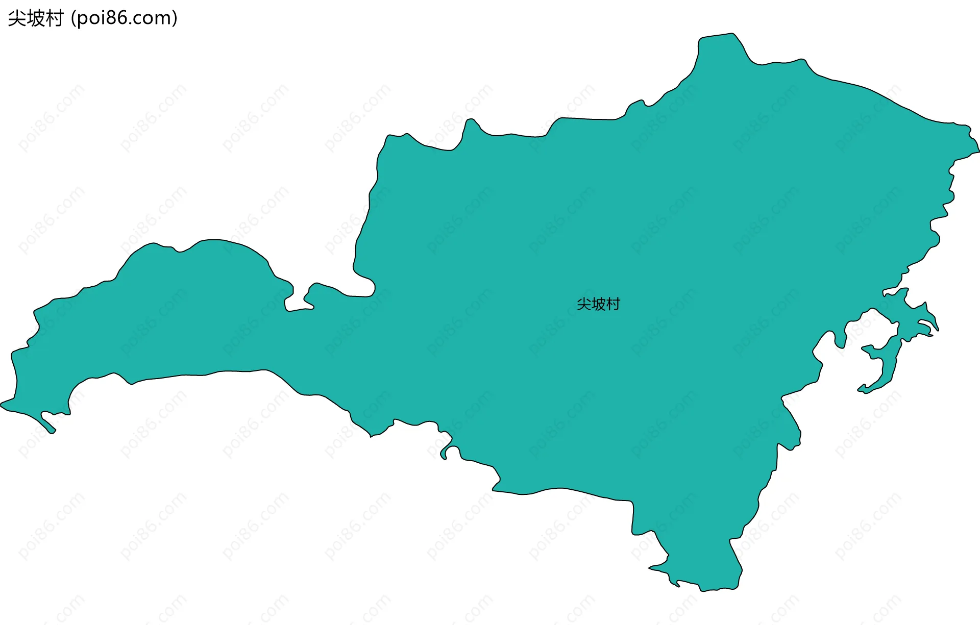 尖坡村边界地图