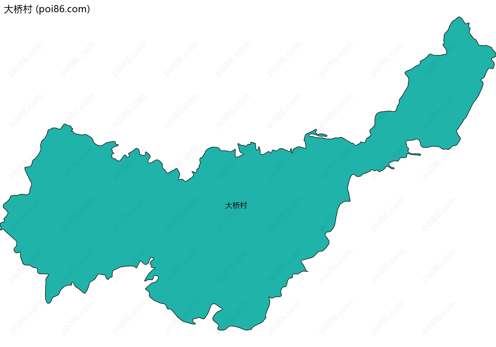 大桥村边界地图