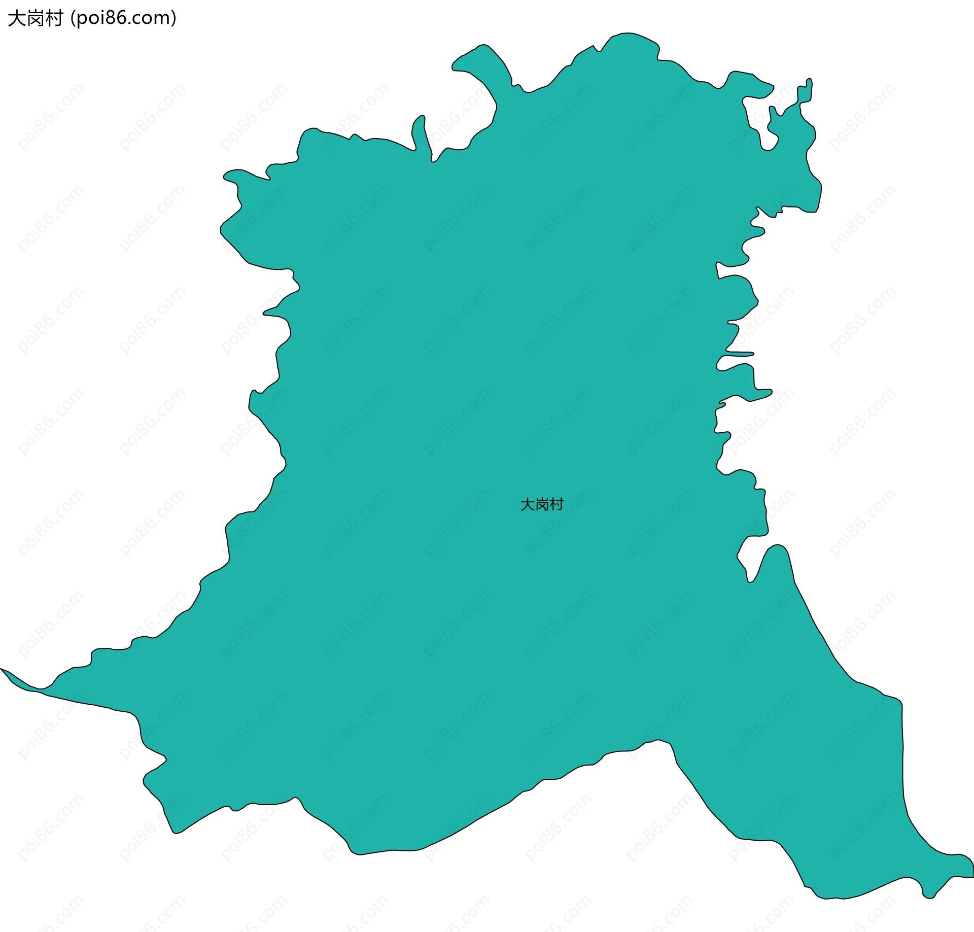 大岗村边界地图