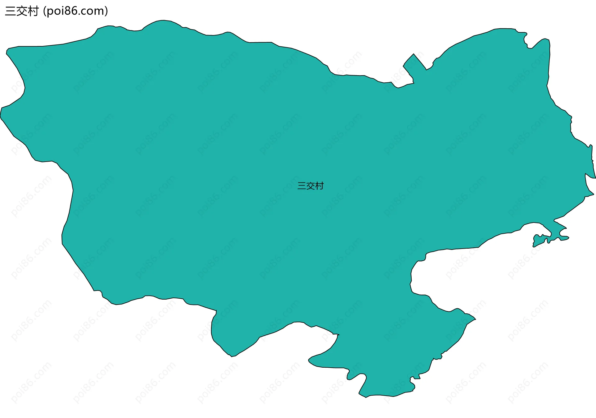 三交村边界地图