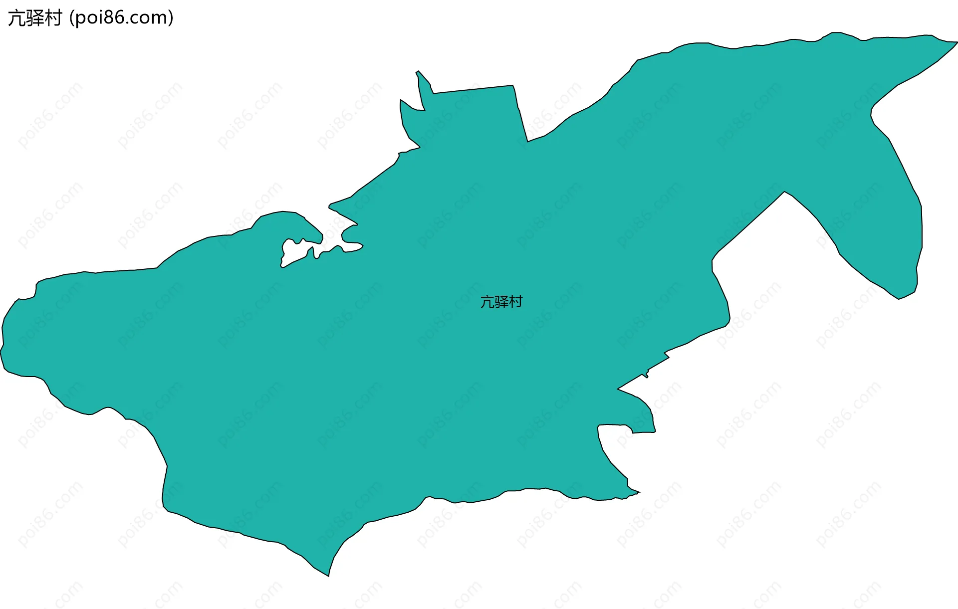 亢驿村边界地图