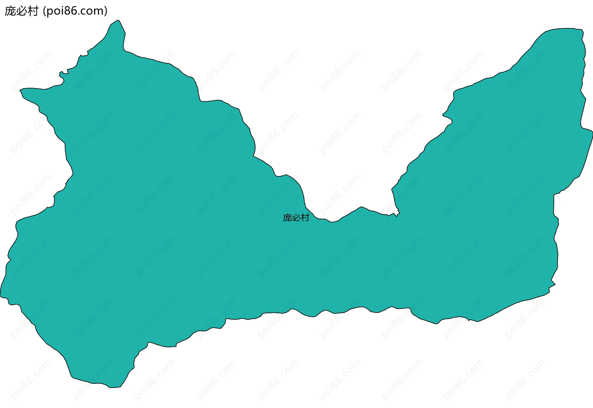 庞必村边界地图