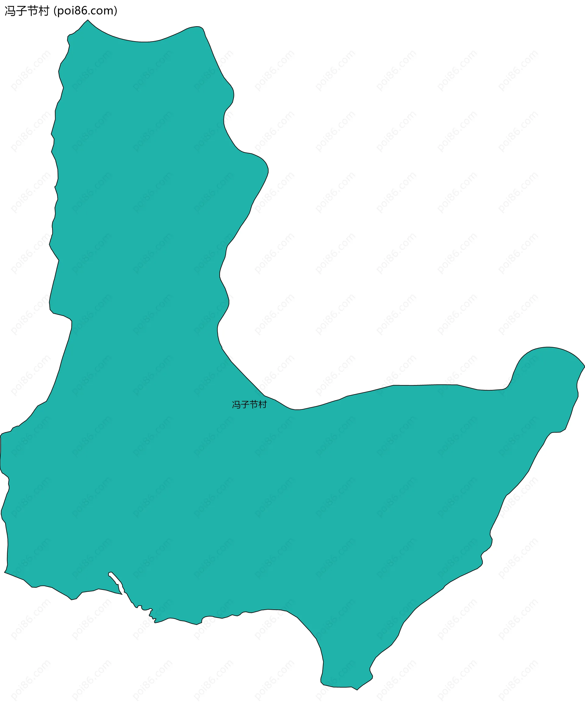 冯子节村边界地图