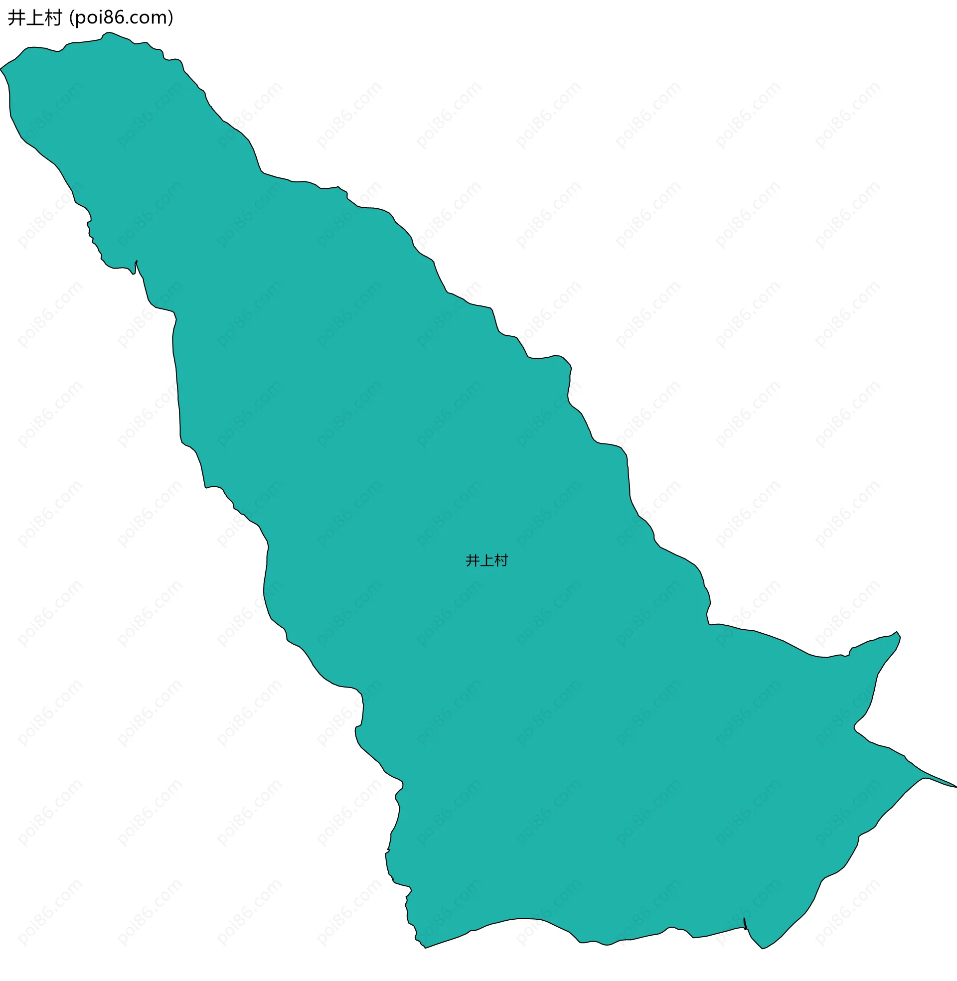 井上村边界地图